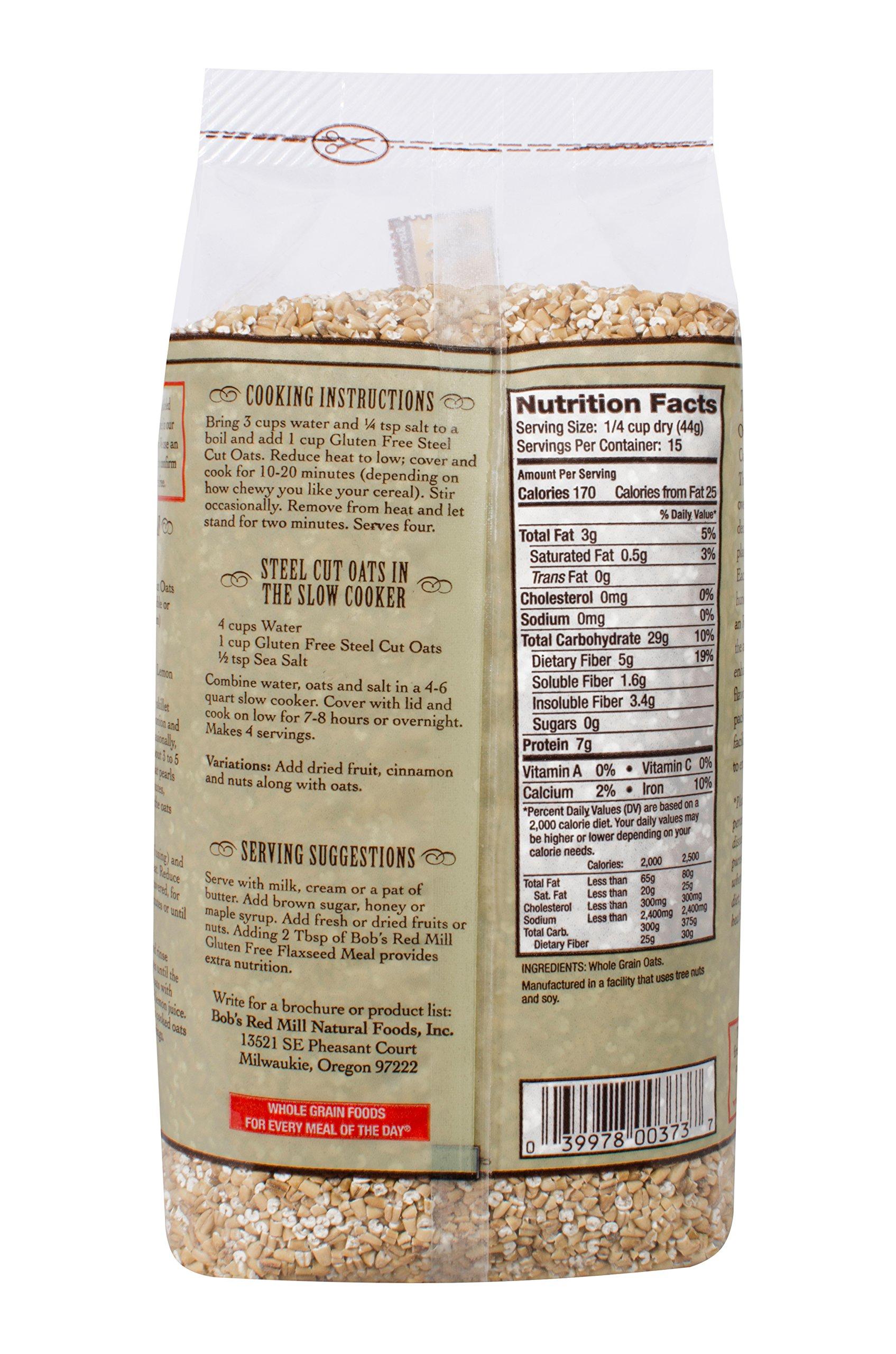 Bob's Red Mill Gluten Free Steel Cut Oats, 24 Oz (4 Pack) - Image 4
