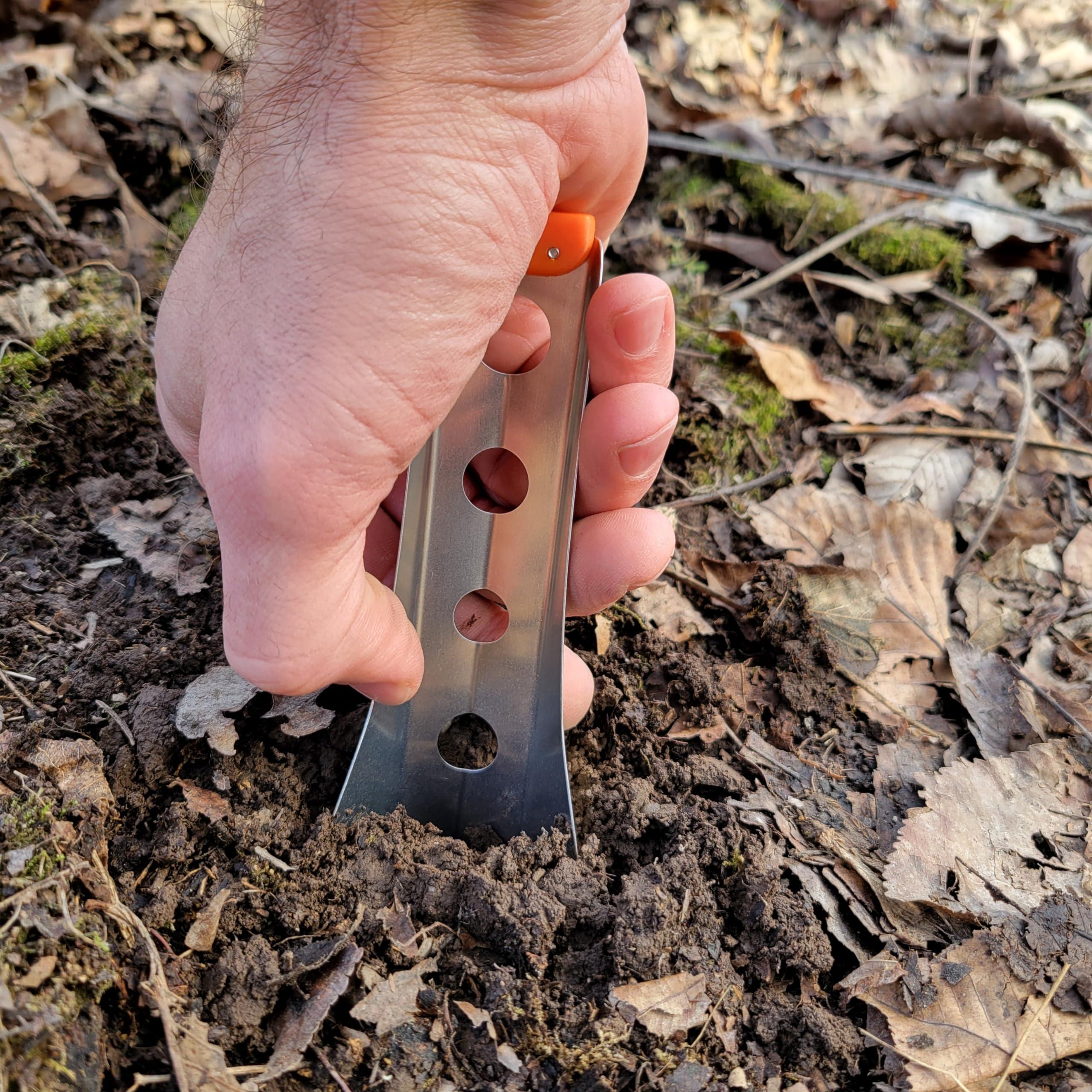 BoglerCo Ultralight Backpacking Trowel, 0.48 oz (13.5g) Orange - Image 4