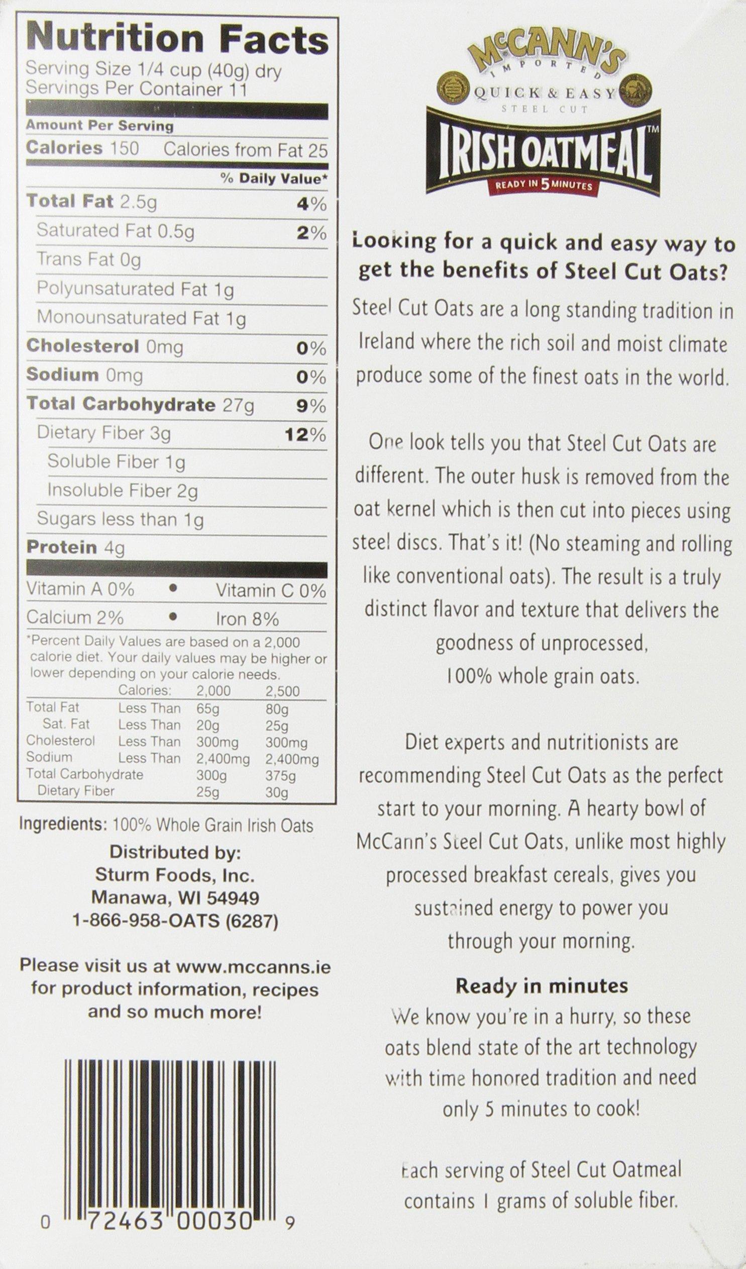 Mccann's Quick and Easy Steel Cut Irish Oatmeal, 16 Ounce - Image 2