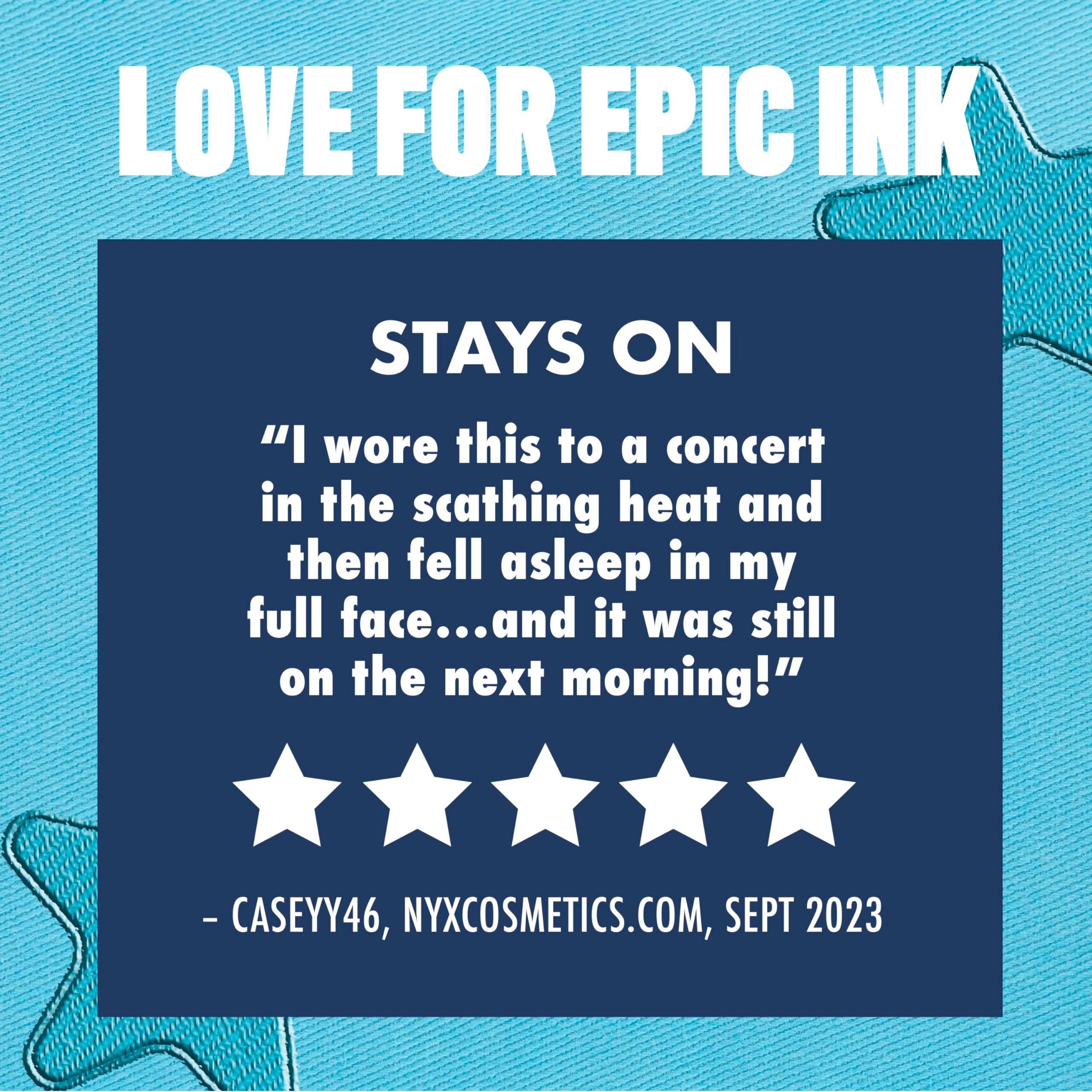 NYX PROFESSIONAL MAKEUP Epic Ink Liner, Waterproof Liquid Eyeliner - Black, Vegan Formula - Image 9