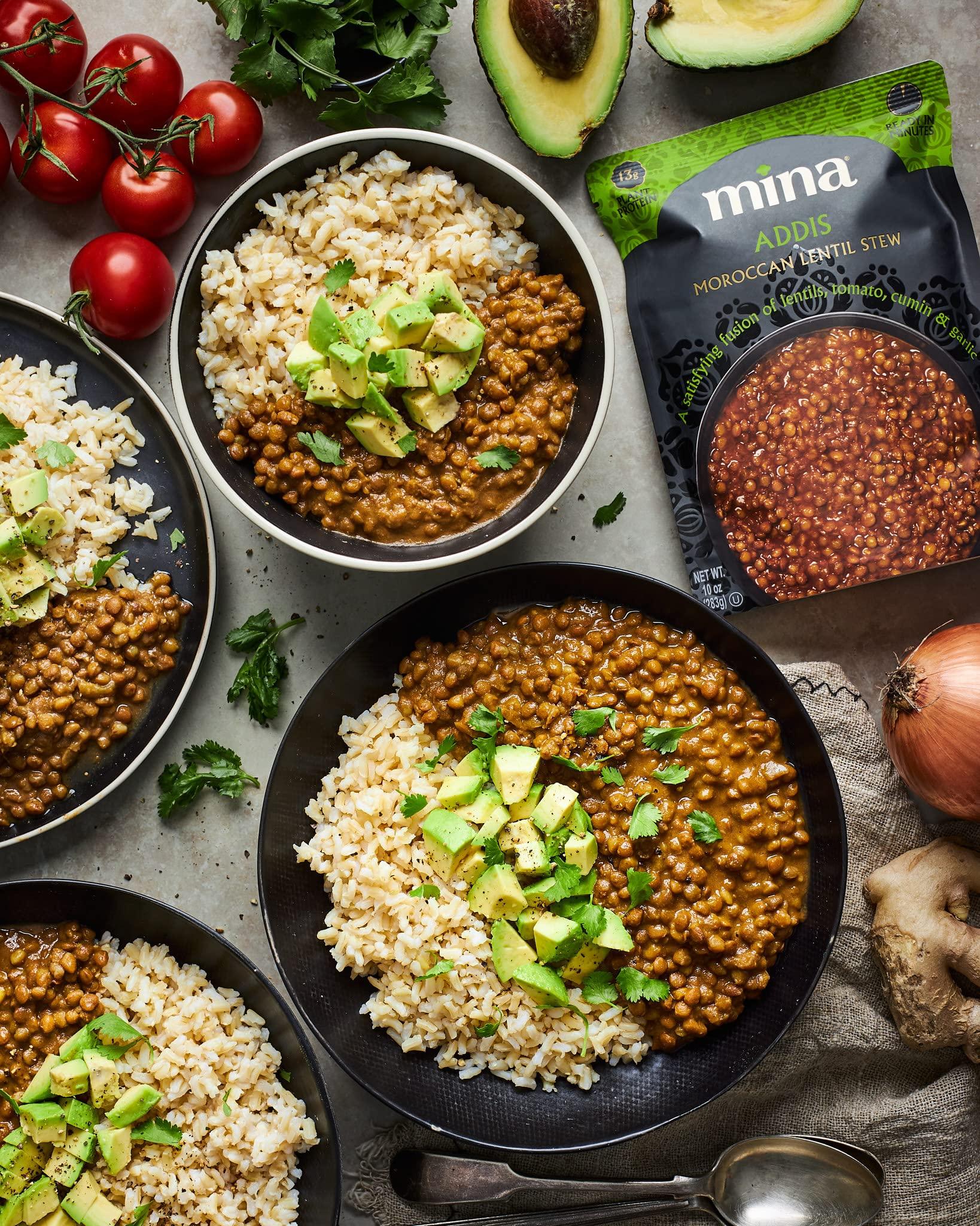 Mina Moroccan Lentils, Ready to Eat, Lentils High In Plant Based Protein, Vegan, Non-GMO, Gluten Free, Kosher, Microwavable, Packaged Meal & Side Dish, 10 oz - Image 4