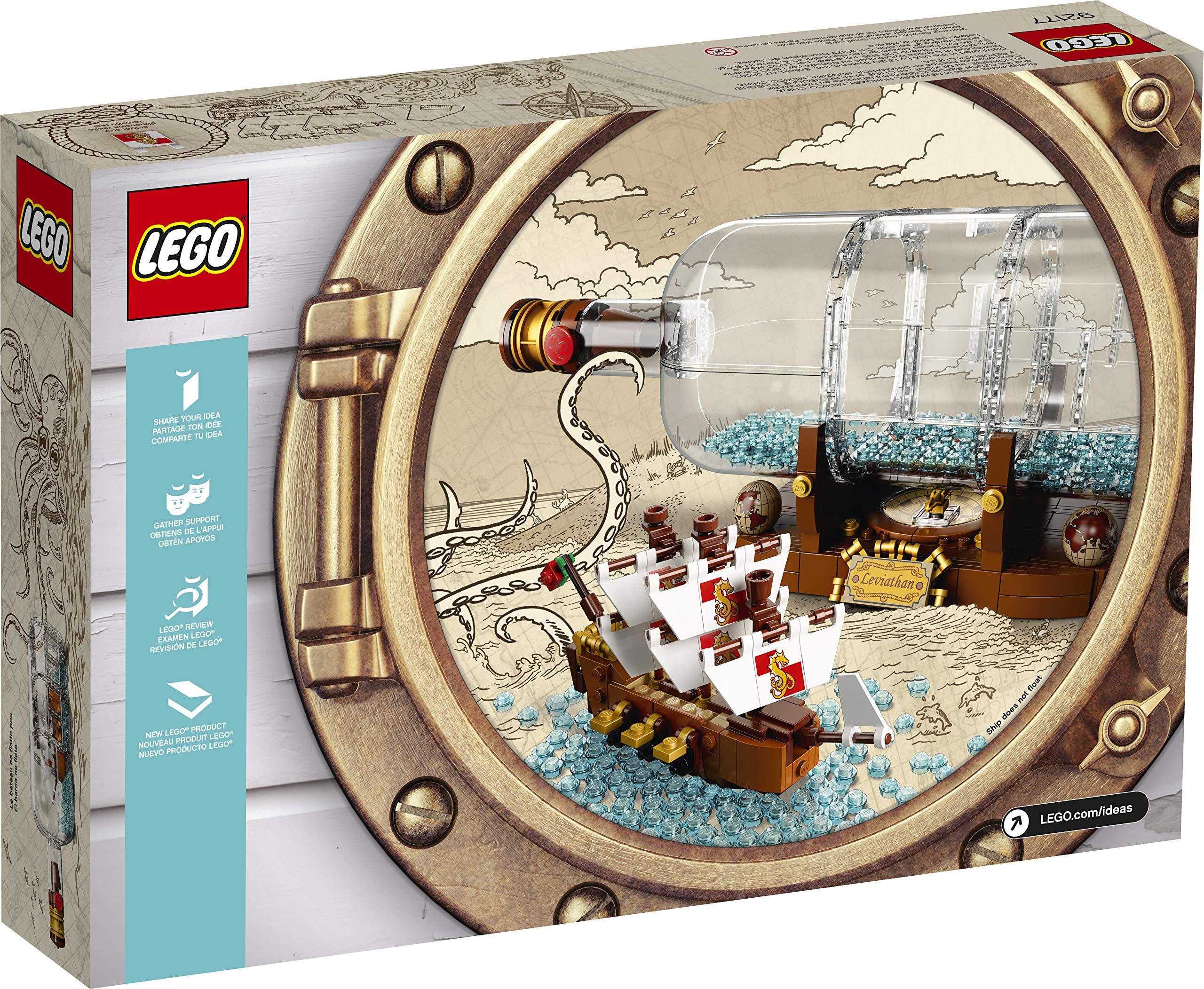 LEGO Ideas Ship in a Bottle 92177 Expert Building Kit, Snap Together Model Ship, Collectible Display Set and Toy for Adults (962 Pieces),Multicolor - Image 5