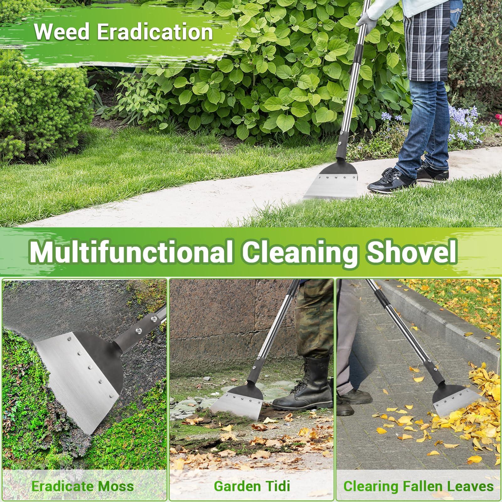 Multifunctional Flat Shovel - Heavy Duty Snow Shovel & Ice Scraper with Long Stainless Steel Handle, Garden Weed Spade for Digging & Lawn Edging - Image 6