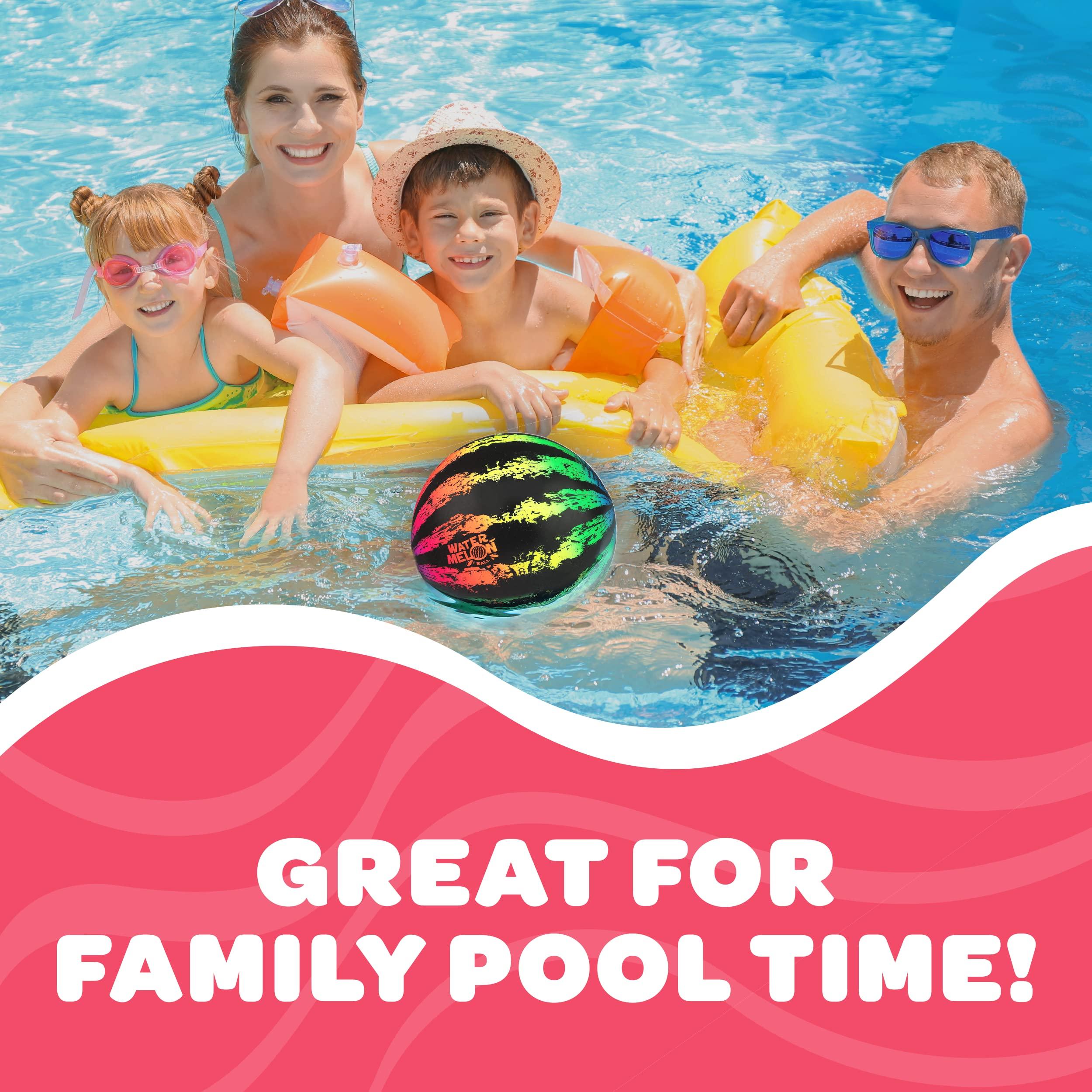 Watermelon Ball JR - Pool Toy for Underwater Games - Durable Ball for Pool Football, Basketball & Rugby - Perfect for Water Parties - Fun for Adults & Kids Alike - Fillable Pool Ball - Ages 6+ - Image 7
