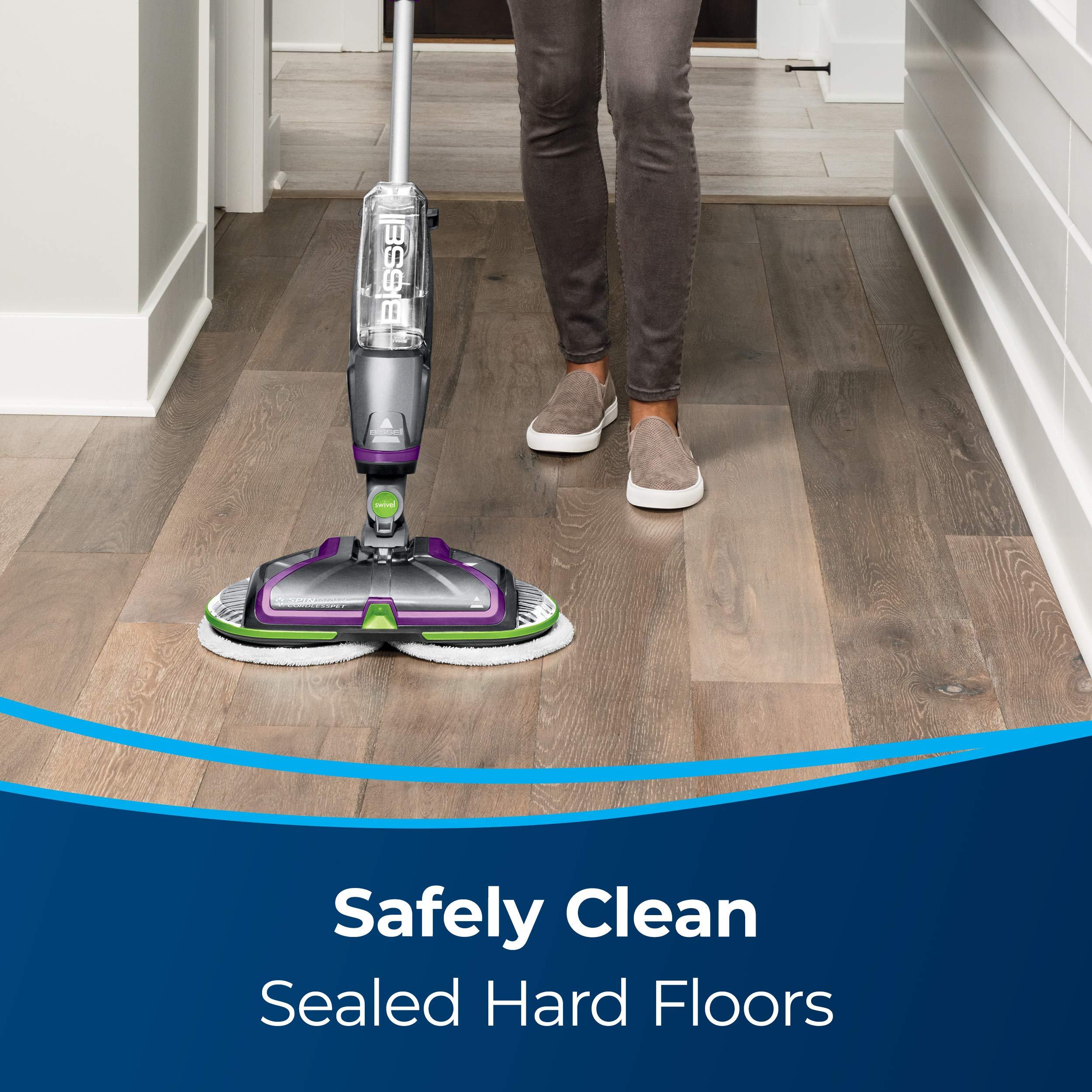 BISSELL® Spinwave Cordless Pet Hard Floor Spin Mop Cleaner 18V with washable mop pads for sealed hard floors, 23157 - Image 5