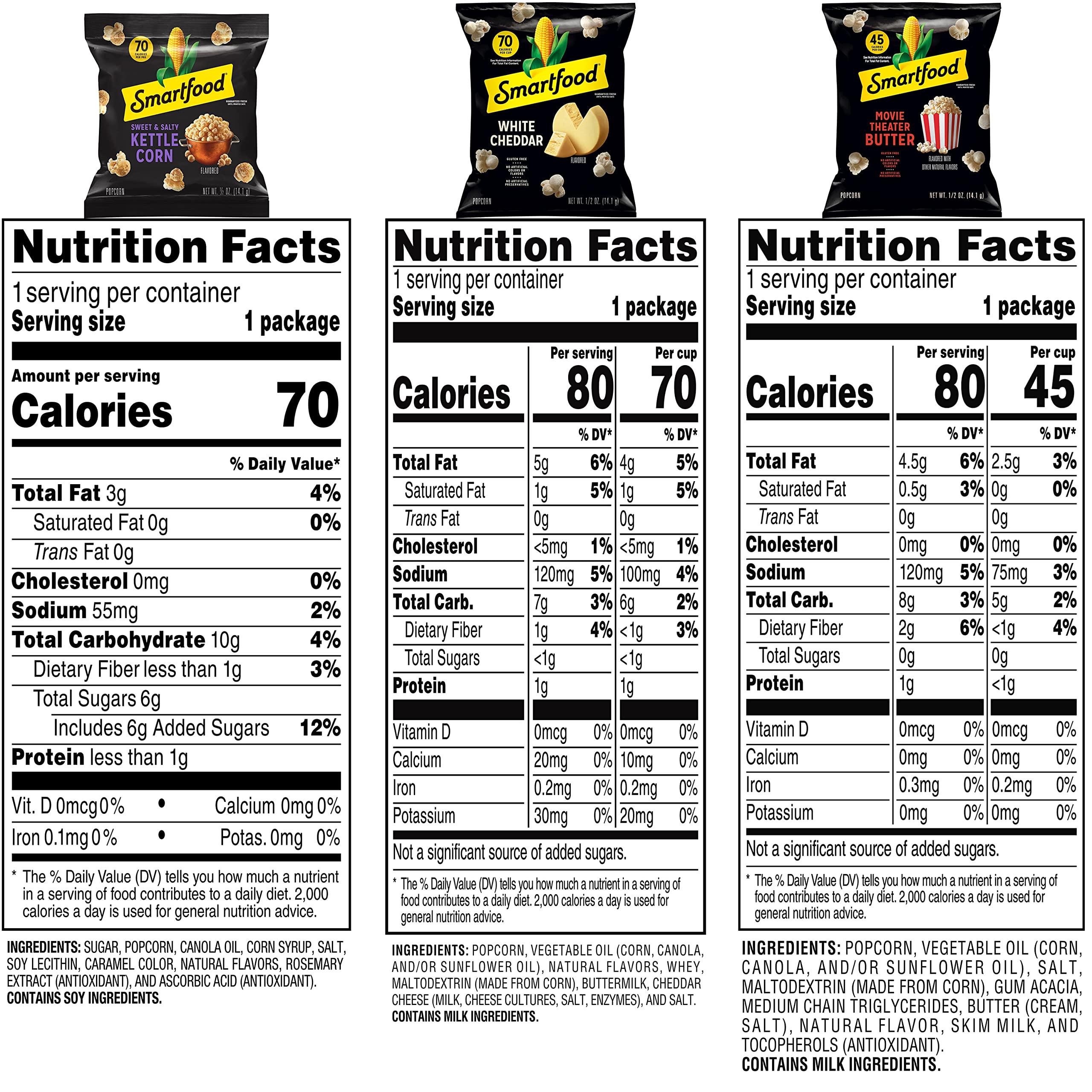Smartfood Popcorn, Variety Pack, 0.5 Ounce (Pack of 40) - Image 3
