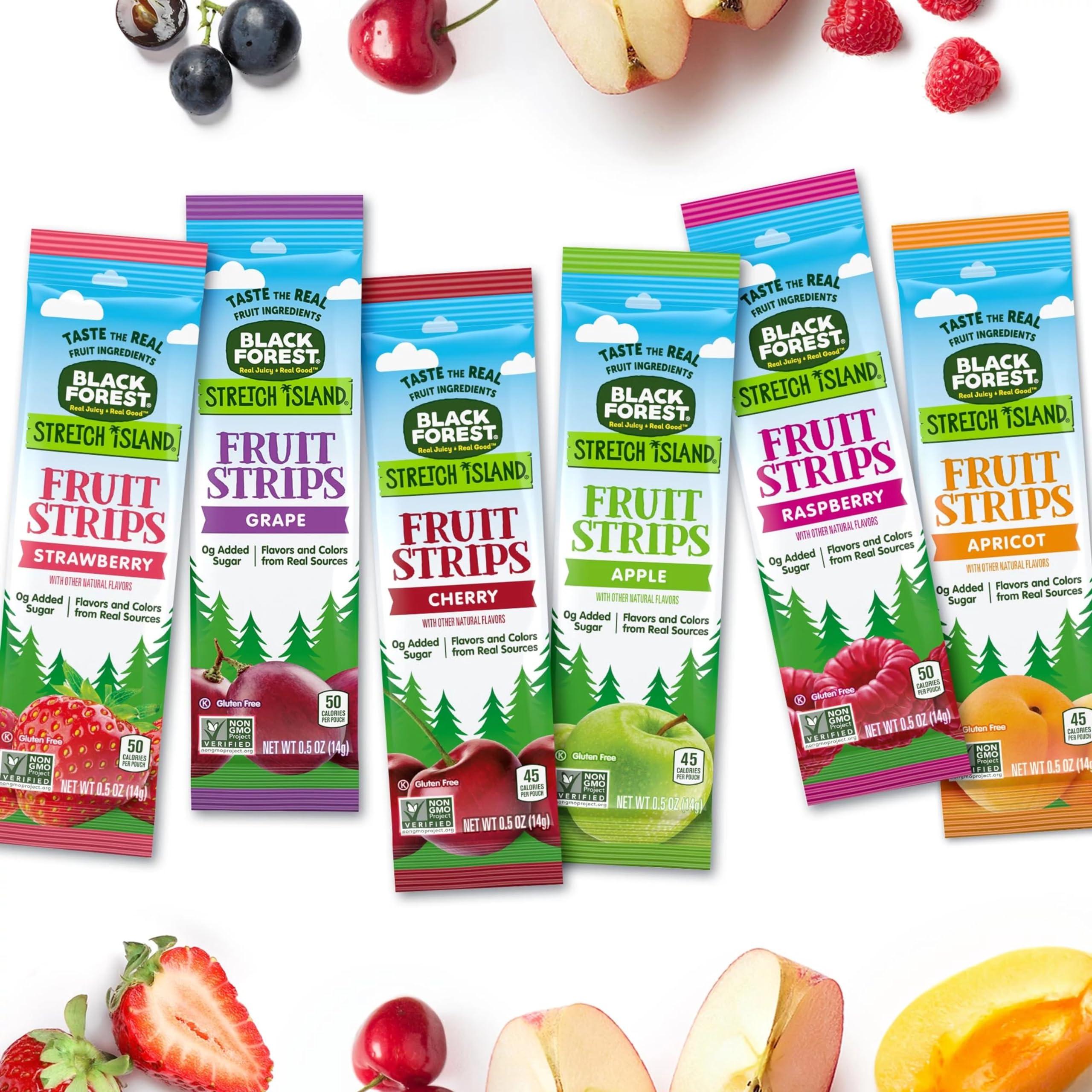 Black Forest, Stretch Island, Fruit Strips, Cherry, Apple, Raspberry, Grape, Strawberry, and Apricot, Zero Grams Added Sugar Non-GMO, 48 ct - Image 5
