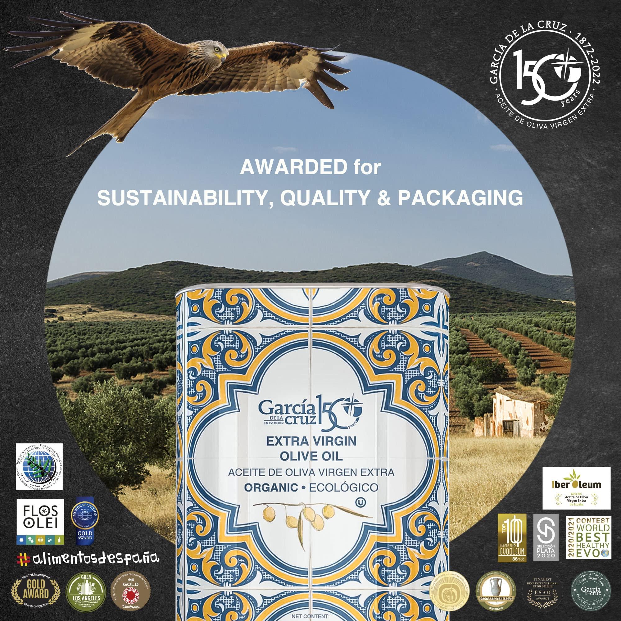 GARCÍA DE LA CRUZ - Organic Extra Virgin Olive Oil, Master Miller Premium Oil, Almond and Tomato Tones, Smooth Body, Sourced in Spain, Montes de Toledo, Bottled in Tins - 3L - Image 6