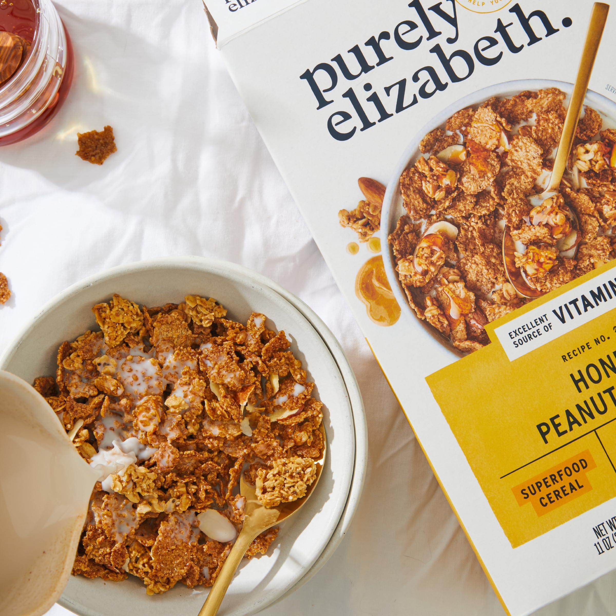 Purely Elizabeth, Honey Peanut Butter, Superfood Cereal with Vitamin D (1 Box, 11oz), 6g Fiber - Image 5