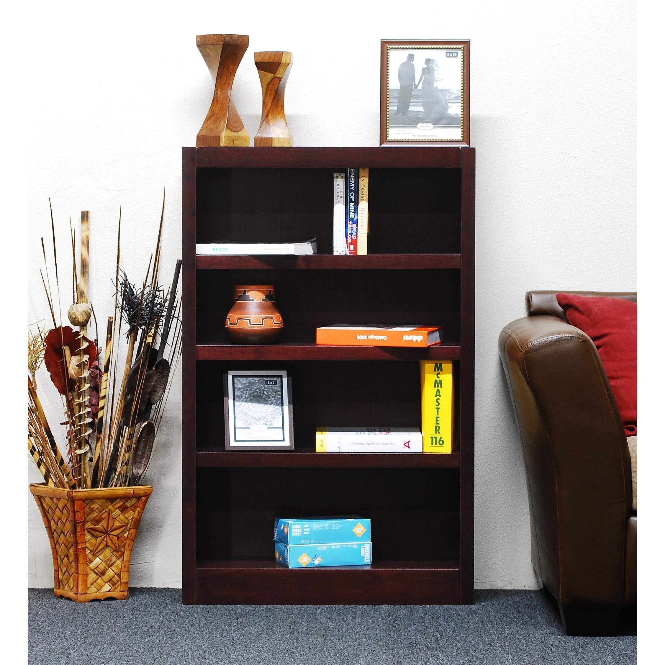 Concepts In Wood Midas Four Shelf Bookcase 48" H Cherry Finish - Image 4