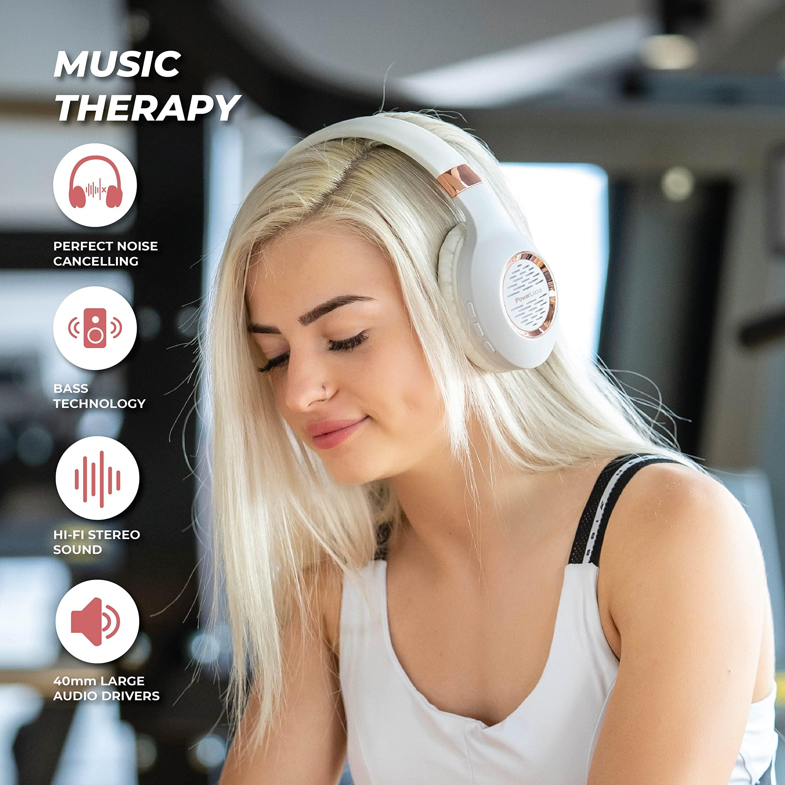 Bluetooth Headphones Over-Ear, PowerLocus Wireless Headphones, Hi-Fi Stereo Deep Bass, Soft Earmuffs Foldable Headphone with Built-in Microphone, Wireless and Wired Headset for Cell Phones,Tablets, PC - Image 6