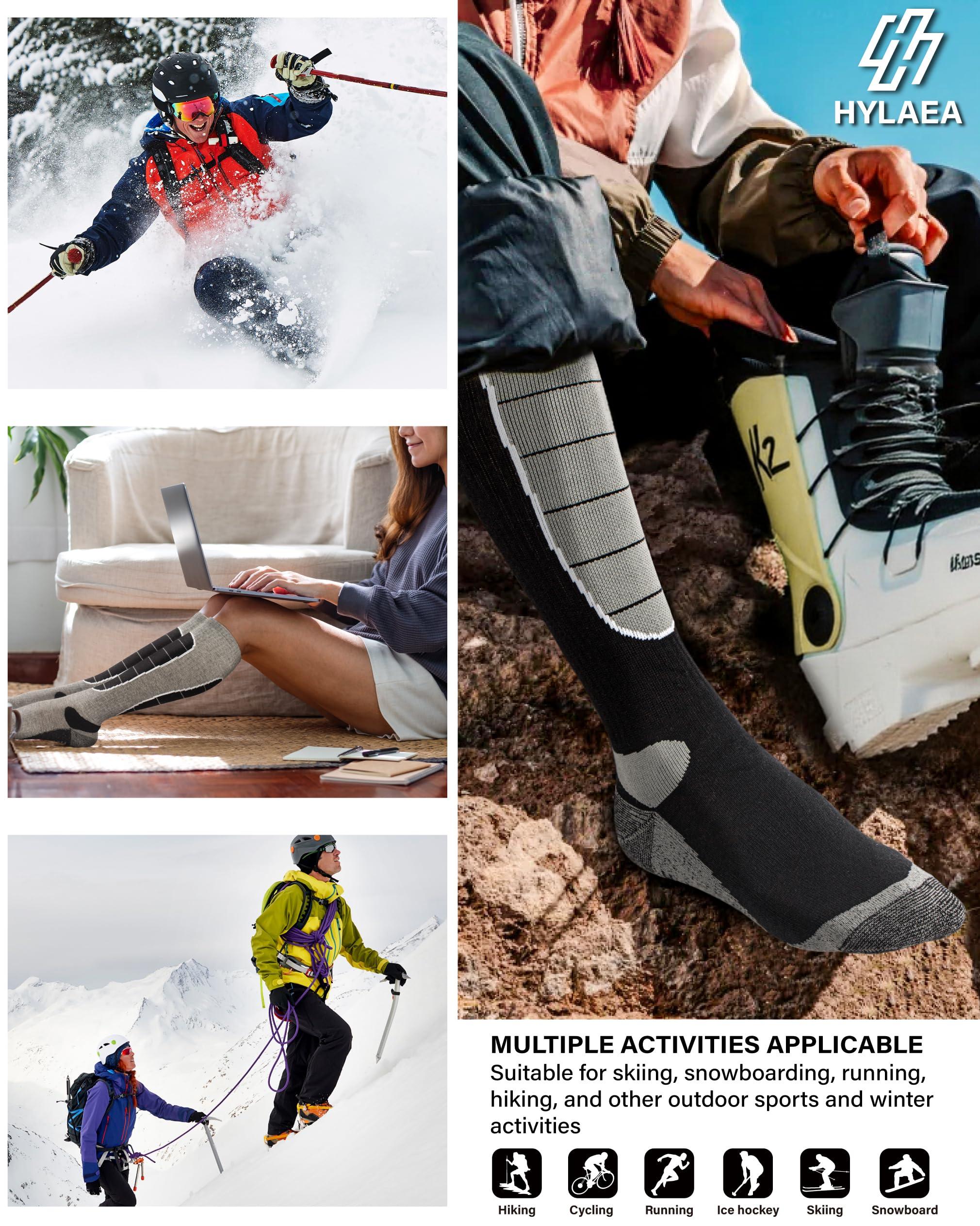 Hylaea Merino Wool Ski Socks, Cold Weather Socks for Snowboarding, Snow, Winter, Thermal Knee-high Warm Socks, Hunting - Image 7