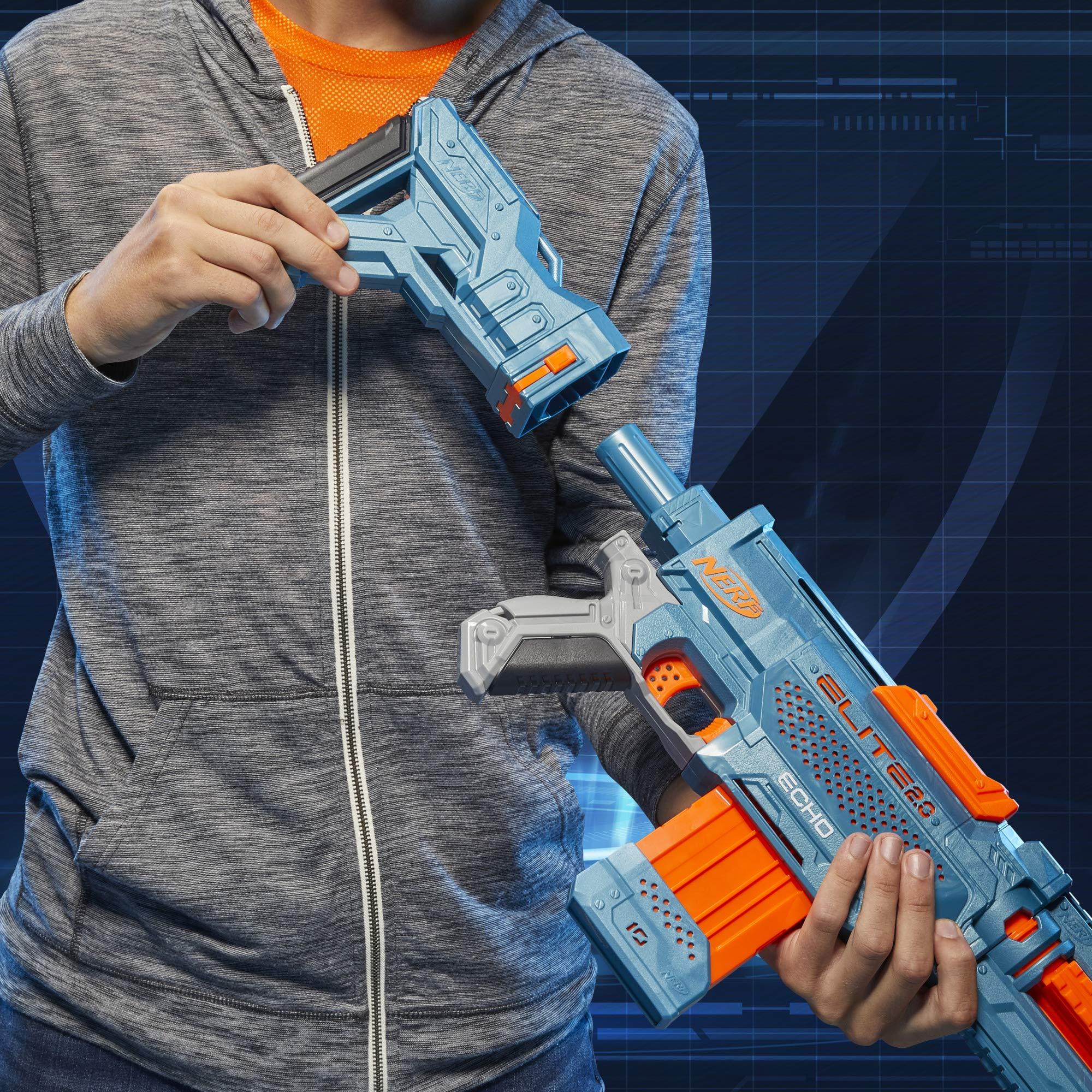 Nerf Elite 2.0 Echo CS-10 Blaster - 24 Official Darts, 10-Dart Clip, Removable Stock and Barrel Extension, 5 Tactical Rails - Image 4