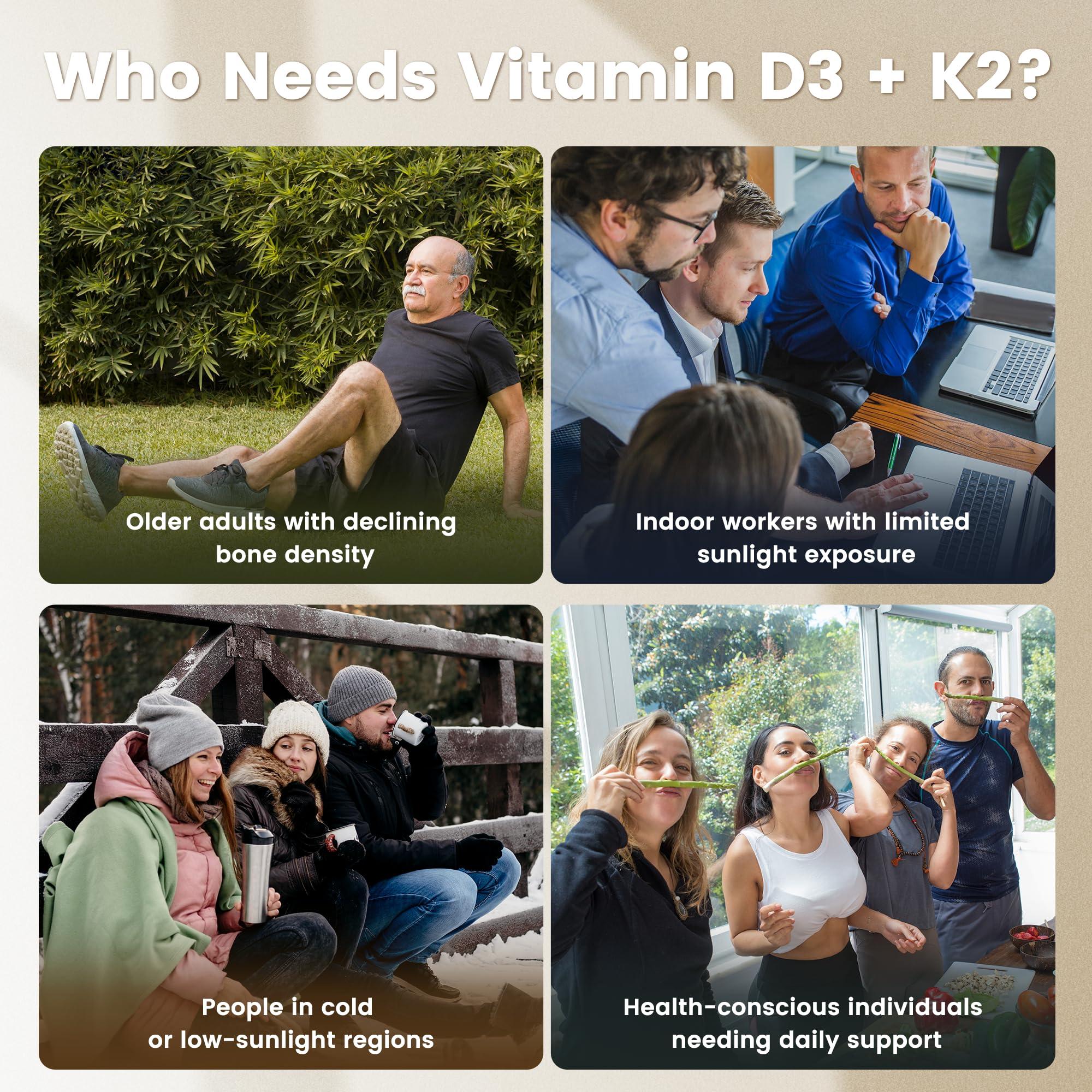 VEV Vitamin D3 Con K2 10000 IU, 300 Virgin Coconut Oil Softgels, 2 in 1 Vitamins Supplement D & K (Include MK7), Easy to Swallow, Supports Calcium Absorption, Bone Health(Packaging May Vary) - Image 4