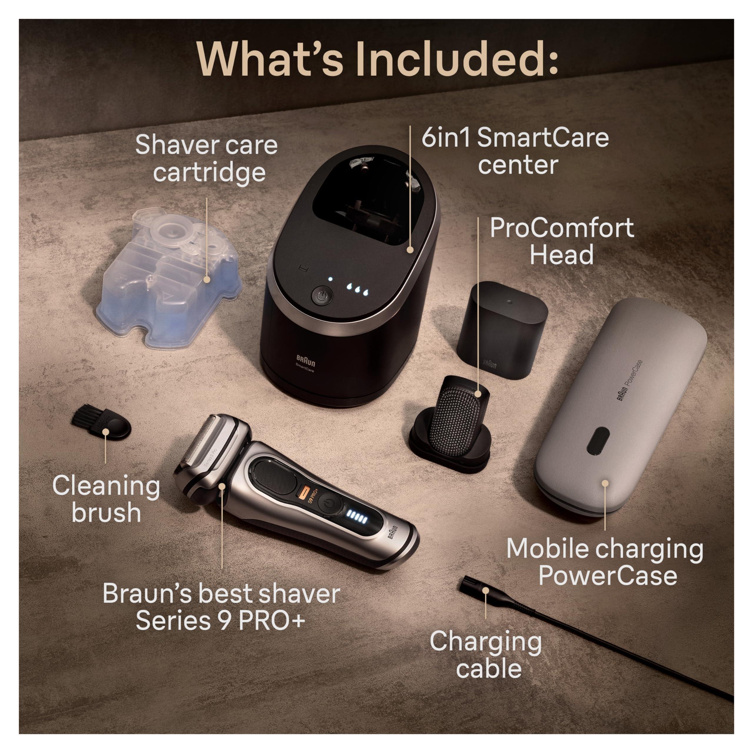 Braun Series 9 PRO+ Electric Shaver, Shaving Kit with 5 Pro Shave Elements and ProComfort Head, SmartCare Center - Image 2