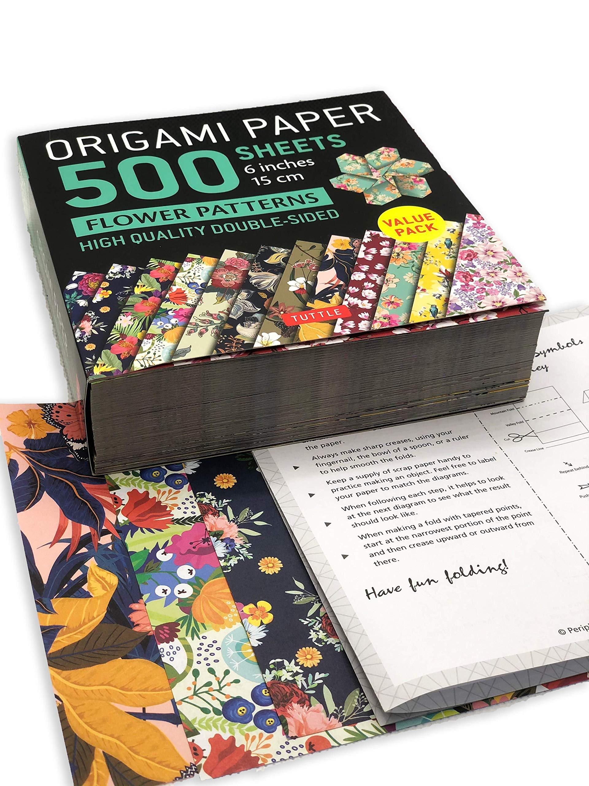 Origami Paper 500 sheets Flower Patterns 6" (15 cm): Tuttle Origami Paper: Double-Sided Origami Sheets Printed with 12 Different Patterns (Instructions for 6 Projects Included) - Image 27