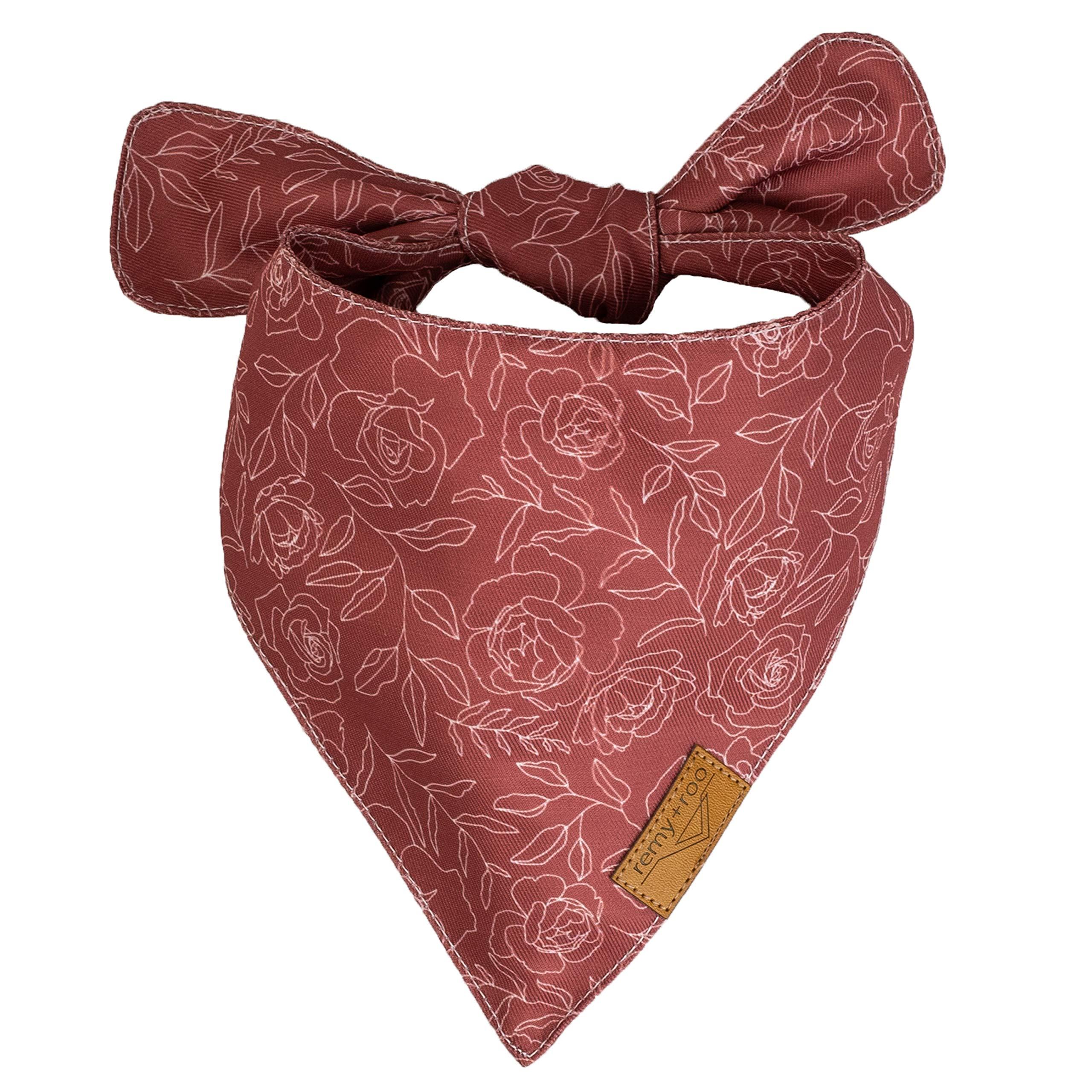 Remy+Roo Large Spring Bandanas - 4 Pack Rubi Set | Premium Durable Adjustable Polyester Fabric | Patented Shape Girl Dog Bandana, Floral Dog Bandana - Image 5