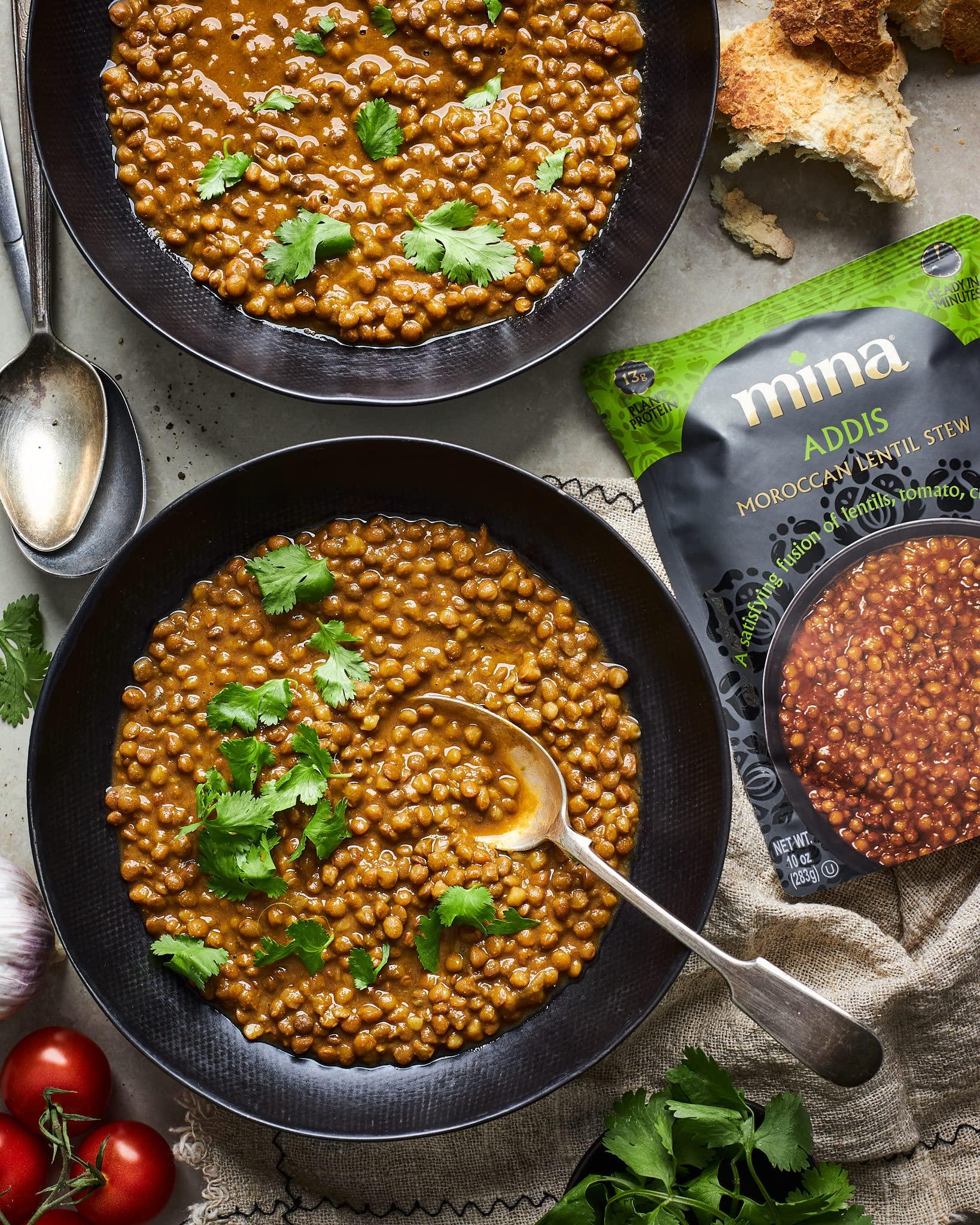 Mina Moroccan Lentils, Ready to Eat, Lentils High In Plant Based Protein, Vegan, Non-GMO, Gluten Free, Kosher, Microwavable, Packaged Meal & Side Dish, 10 oz - Image 3