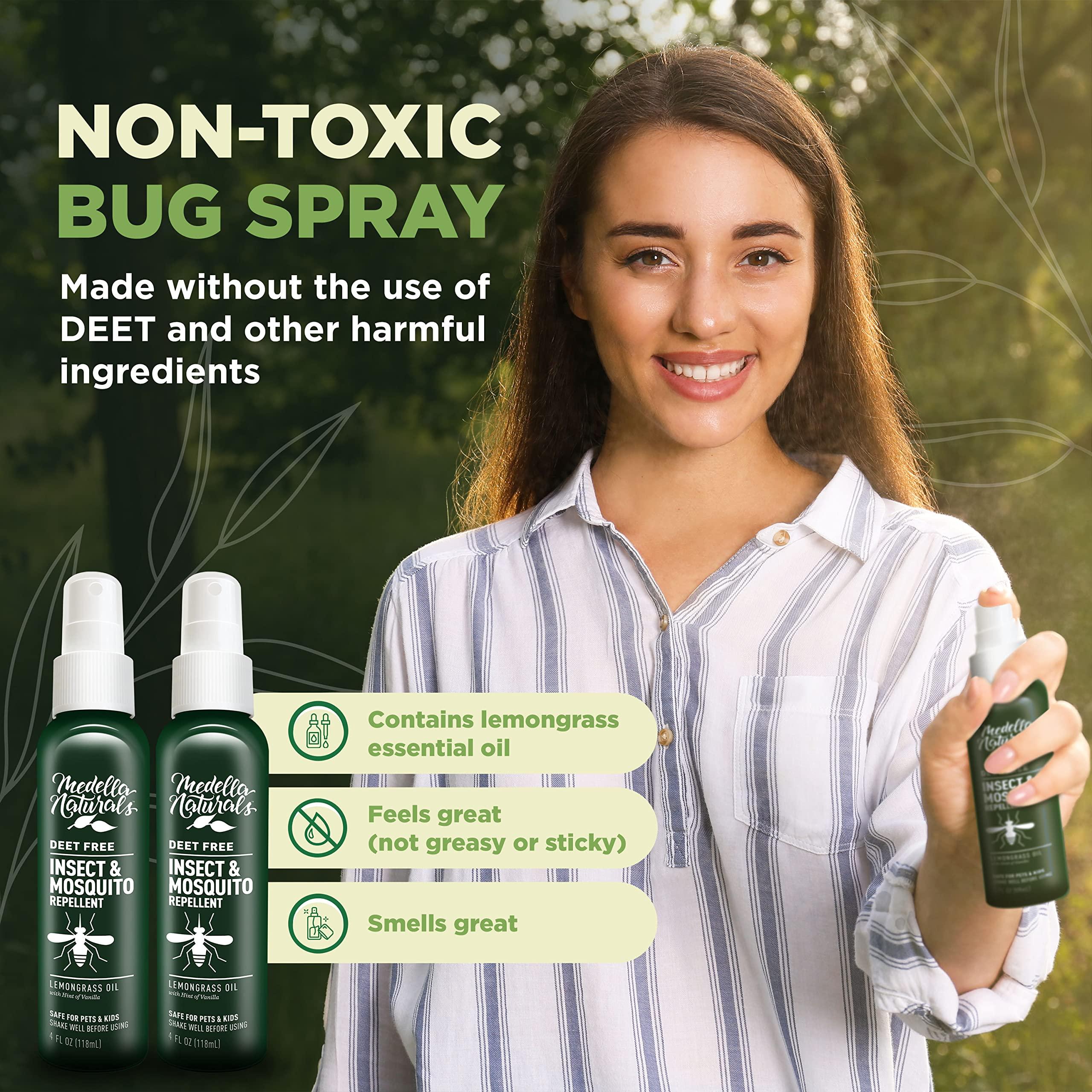 Deet-Free Insect & Mosquito Repellent Pack of 2 (4 oz) – Nice Smelling Insect Repellent with Lemongrass Oil Safe for Pets and Kids – Bug Spray Against Mosquitoes, Gnats, Black Flies, and No-See-ums - Image 2