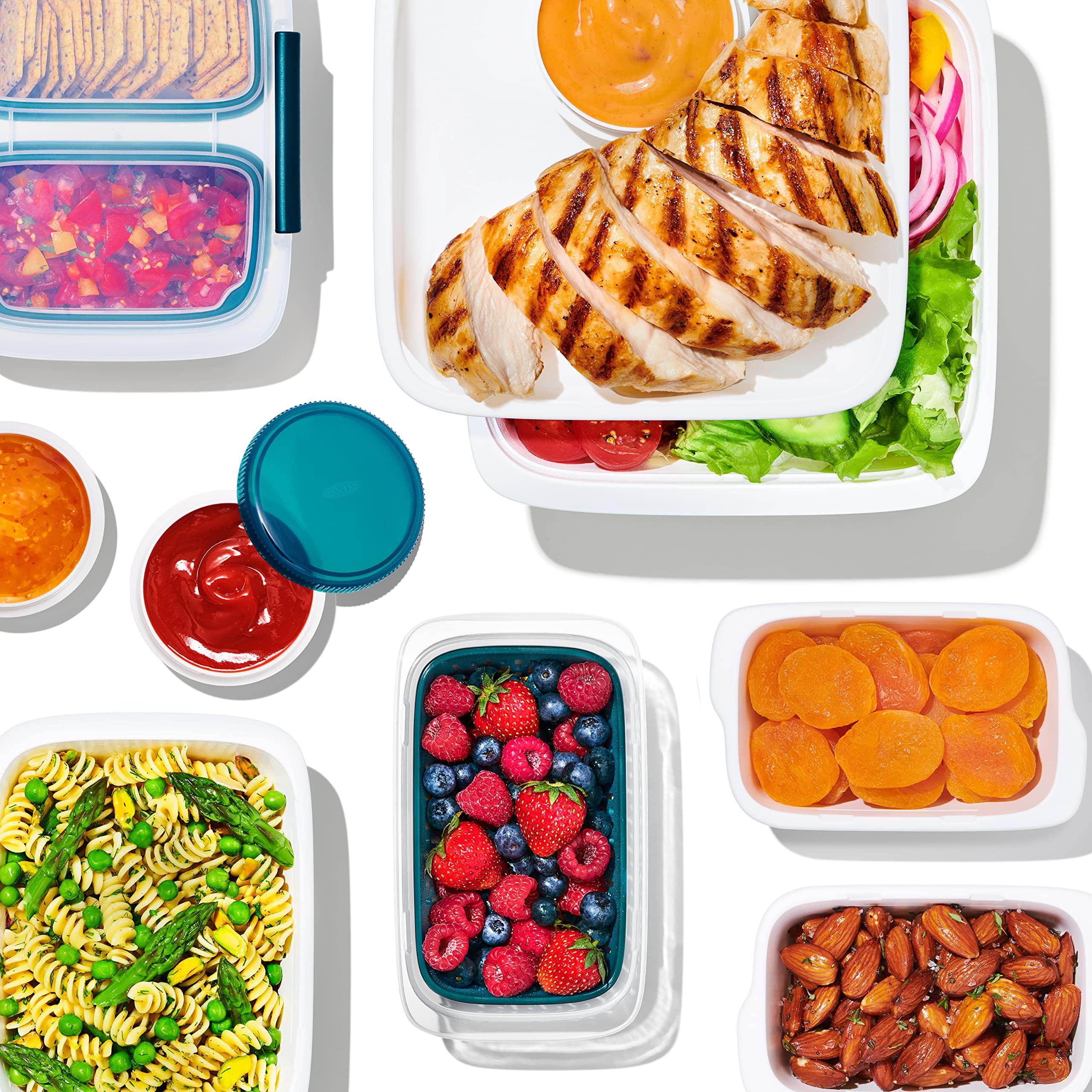 OXO Good Grips Prep & Go 20 Piece Set | Leakproof Food Storage | Ideal for leftovers, meal prep and work lunches | BPA Free | Microwave Safe | Dishwasher Safe | Freezer Safe | Odor and Stain Resistant - Image 2