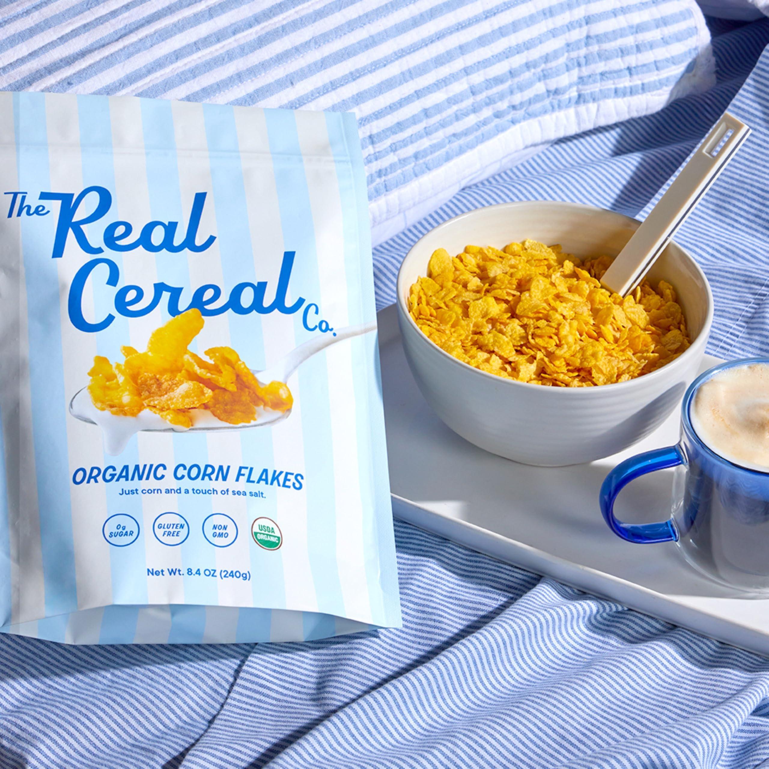 The Real Cereal Company, Organic Corn Flakes Cereal 3-Pack, Zero Sugar, Gluten Free, Non-GMO, Made in USA - Image 4