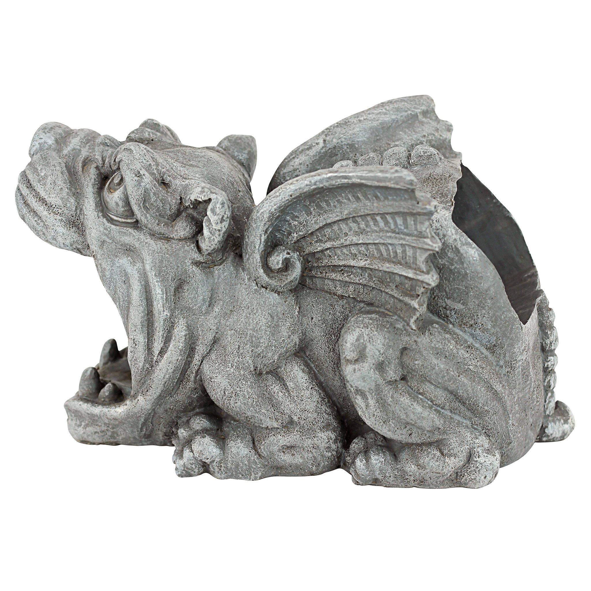 Design Toscano Roland the Gothic Gargoyle Gutter Guardian Rain Downspout Extension Outdoor Statue, 10 Inch Long, Cast Stone Resin, Grey Stone Finish - Image 6