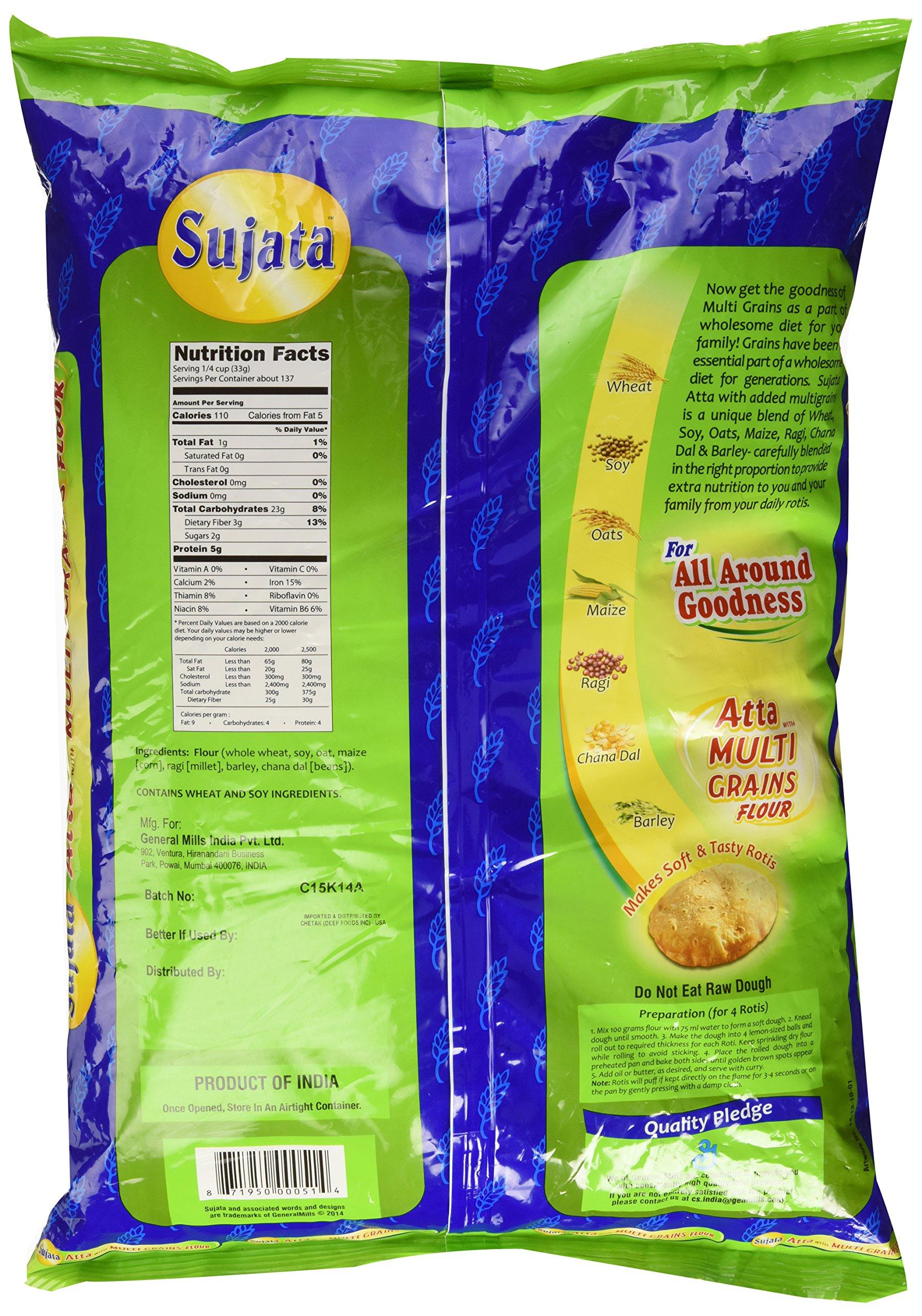Pillsbury (Sujata) Atta with Multi-Grains Flour 10lb - Image 2