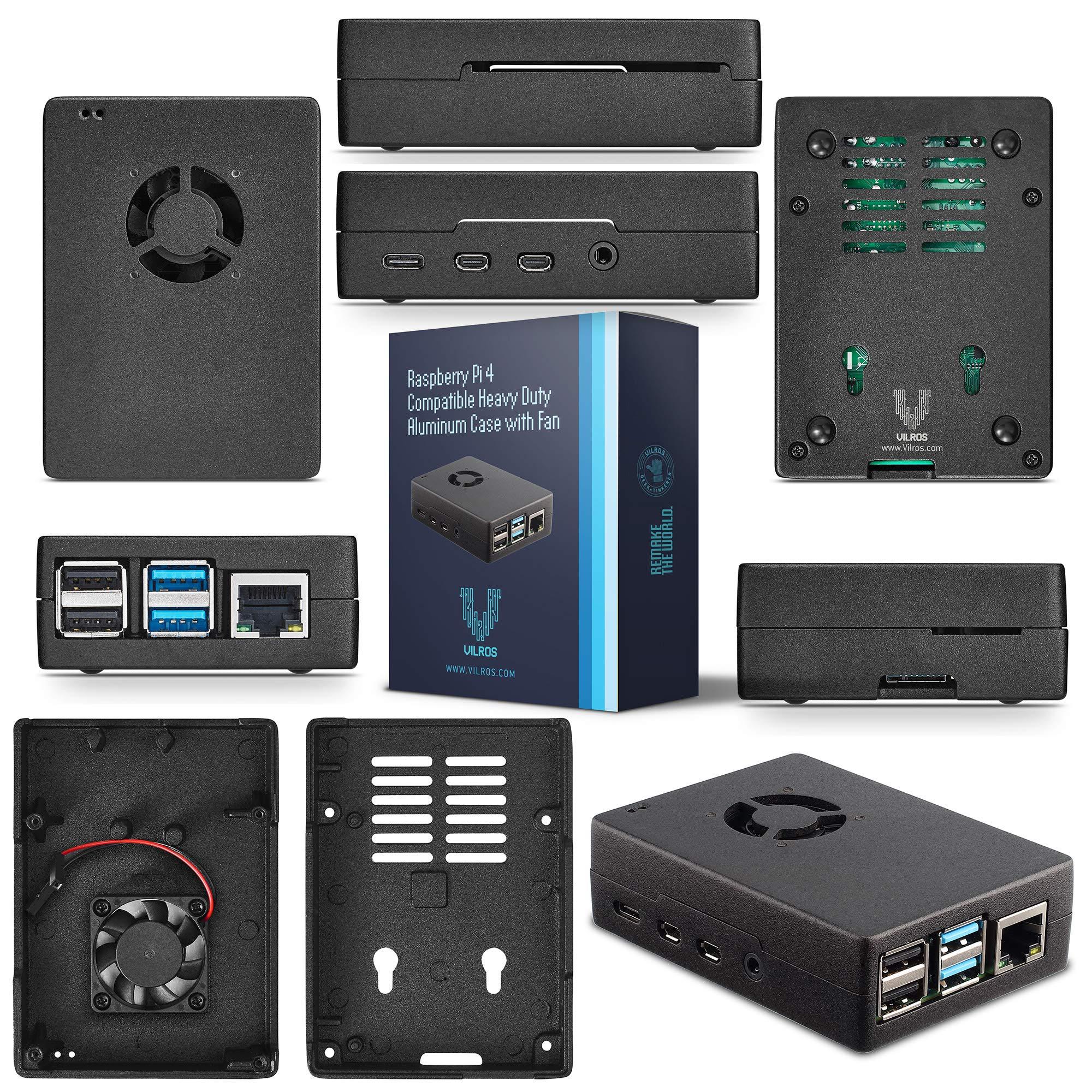 Vilros Raspberry Pi 4 4GB Basic Starter Kit with Fan-Cooled Heavy-Duty Aluminum Alloy Case - Image 3