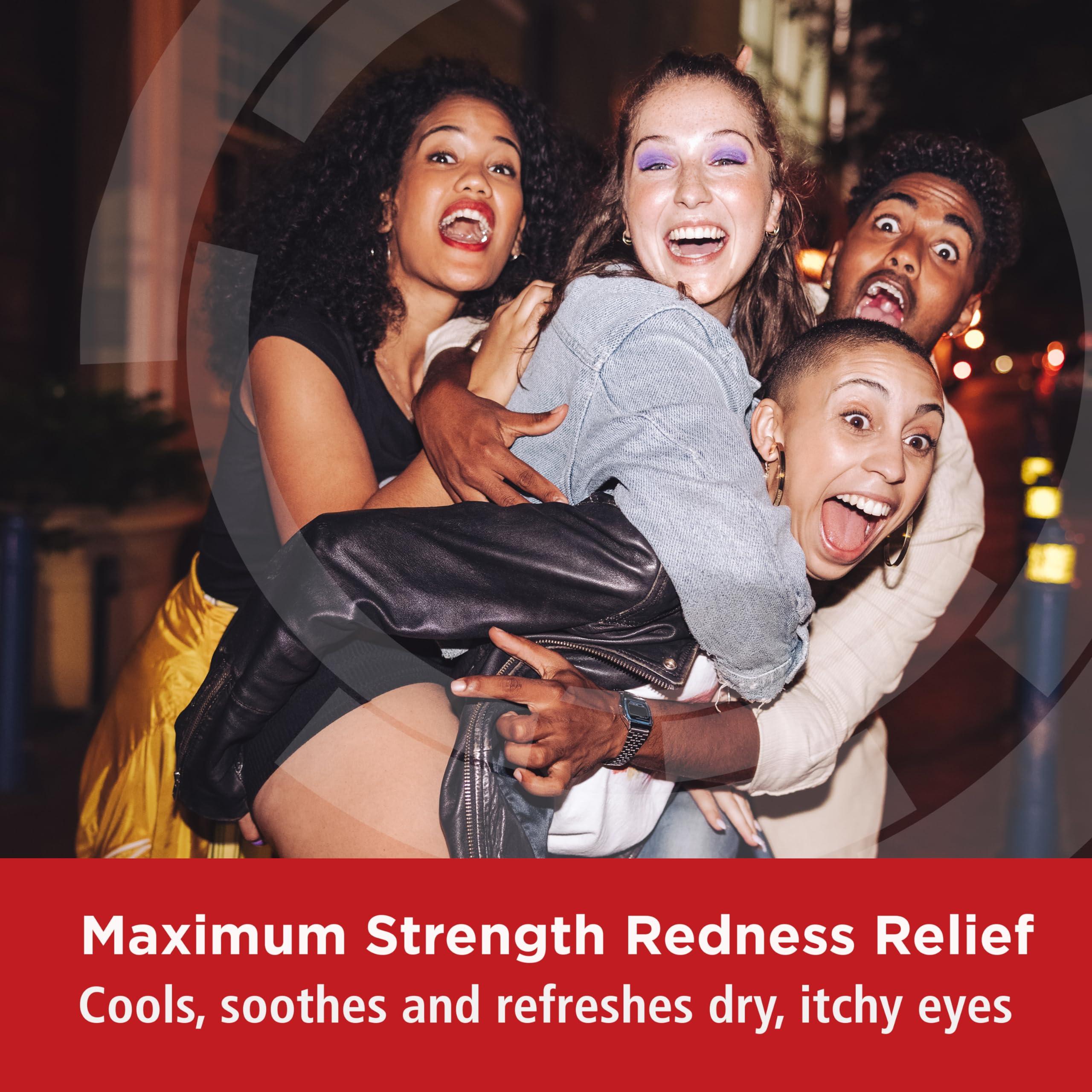 Rohto Max Strength Redness Reliever, Lubricant Eye Drops, Fast, Cooling Relief for Red, Dry, Itchy Eyes,Redness and Dry Eye Symptom Relief, Refreshing Eye Drops, 0.4 fl oz (3 Pack) - Image 2
