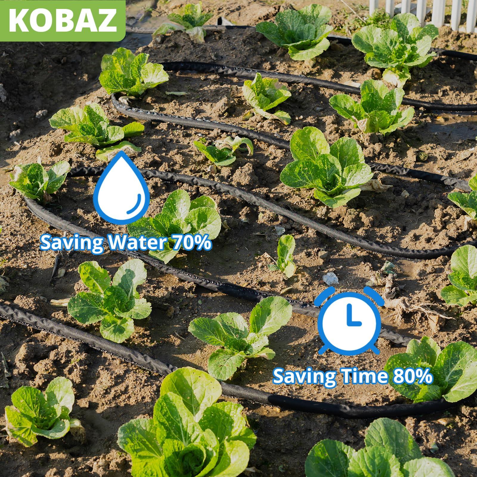 KOBAZ Flat Soaker Hose 75 ft Save 70% Water, Leakproof Design Double Layer Sprinkler Hose Drip Hose for Garden Bed - Image 4