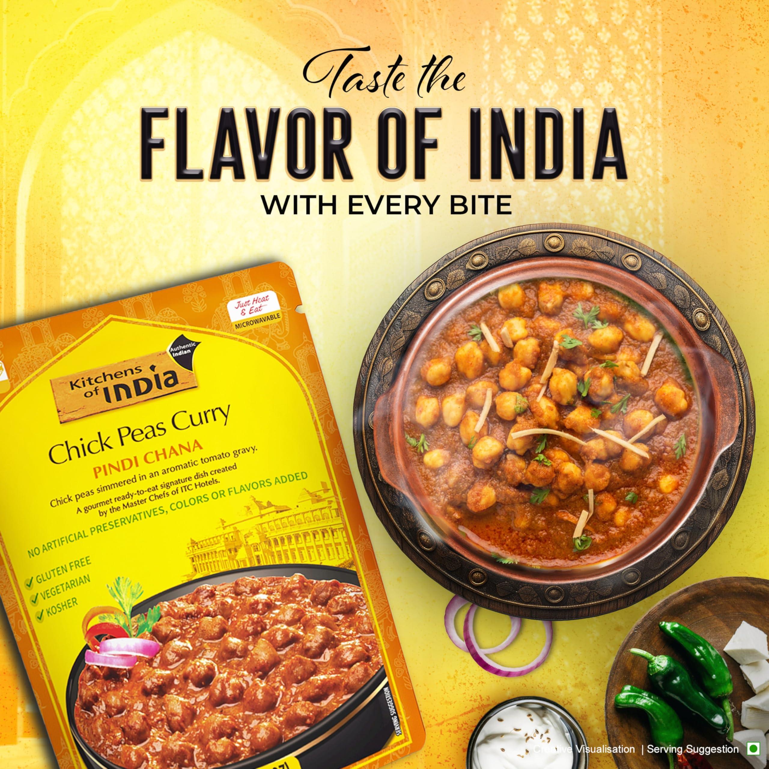 Kitchens of India Pindi Chana – Chick Peas Curry, (Pack of 6)10 Ounces , Gourmet Ready To Eat Authentic Indian Dish (Pack of 6) - Image 2
