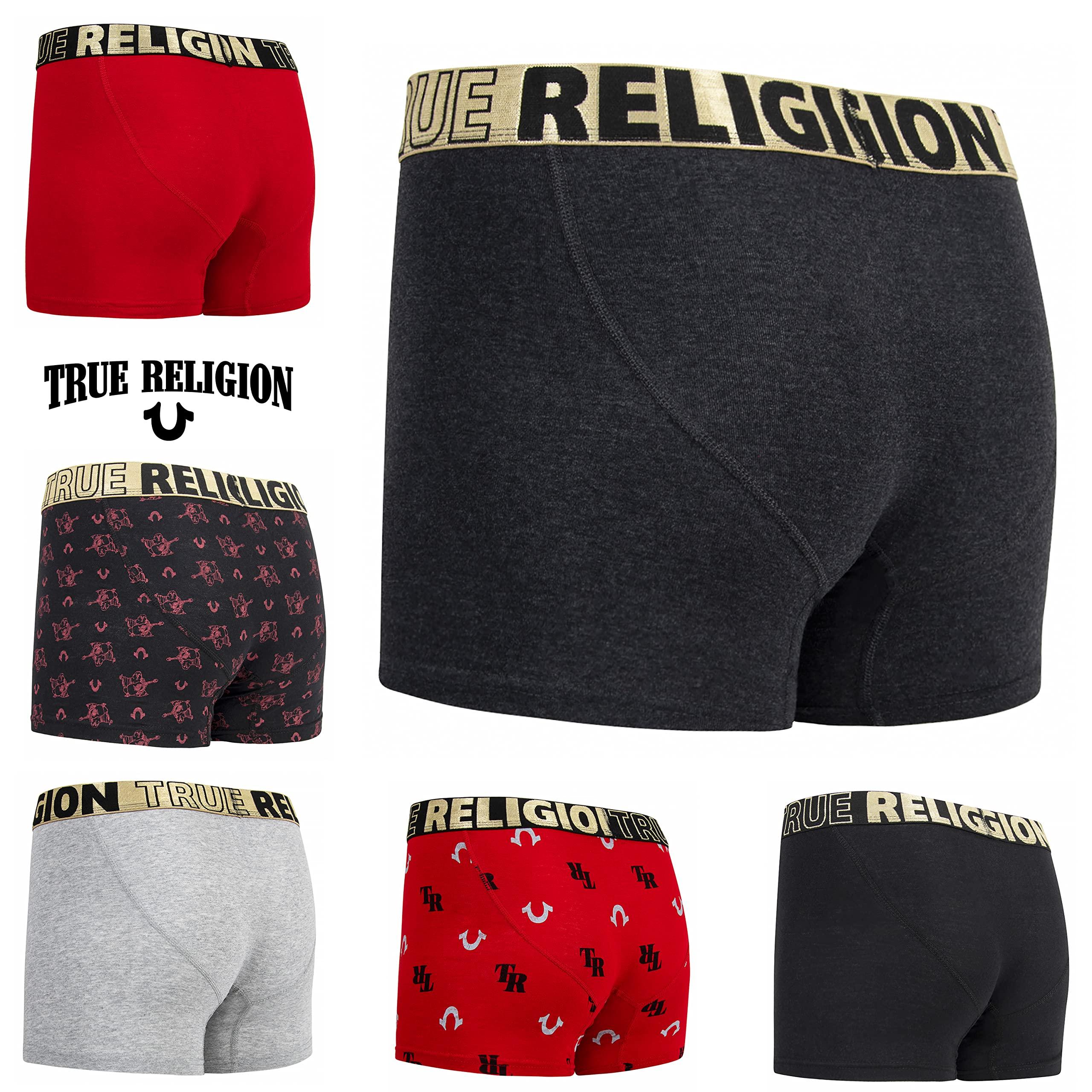True Religion Mens Boxer Briefs Cotton Stretch Underwear for Men Pack of 6 - Image 2