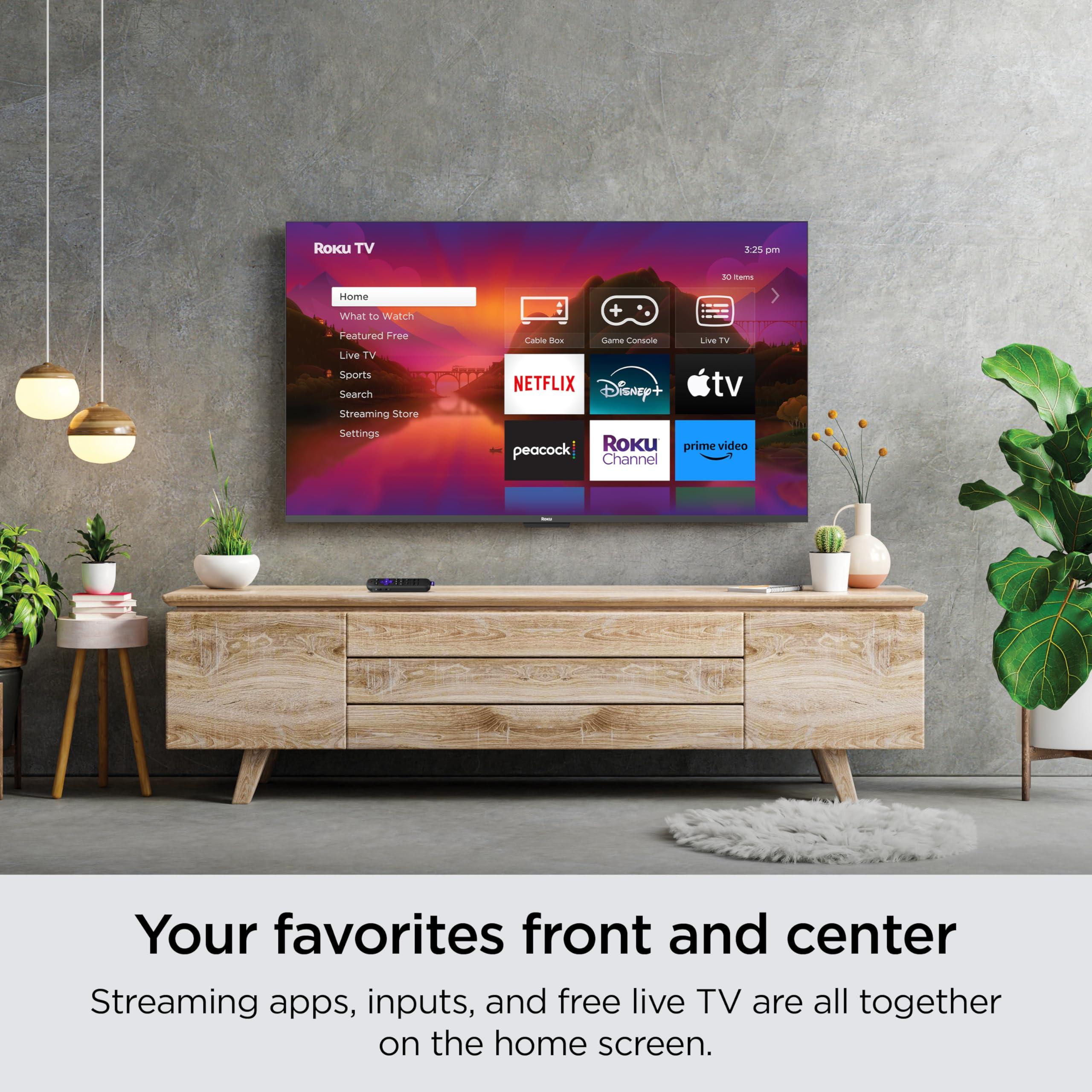 Roku Plus Series 55-Inch 4K QLED Smart TV RokuTV, Seamless Streaming, Striking 4K Resolution, Roku Voice Remote Pro, Dolby Vision, Automatic Brightness, Live Local News & Sports - Image 4