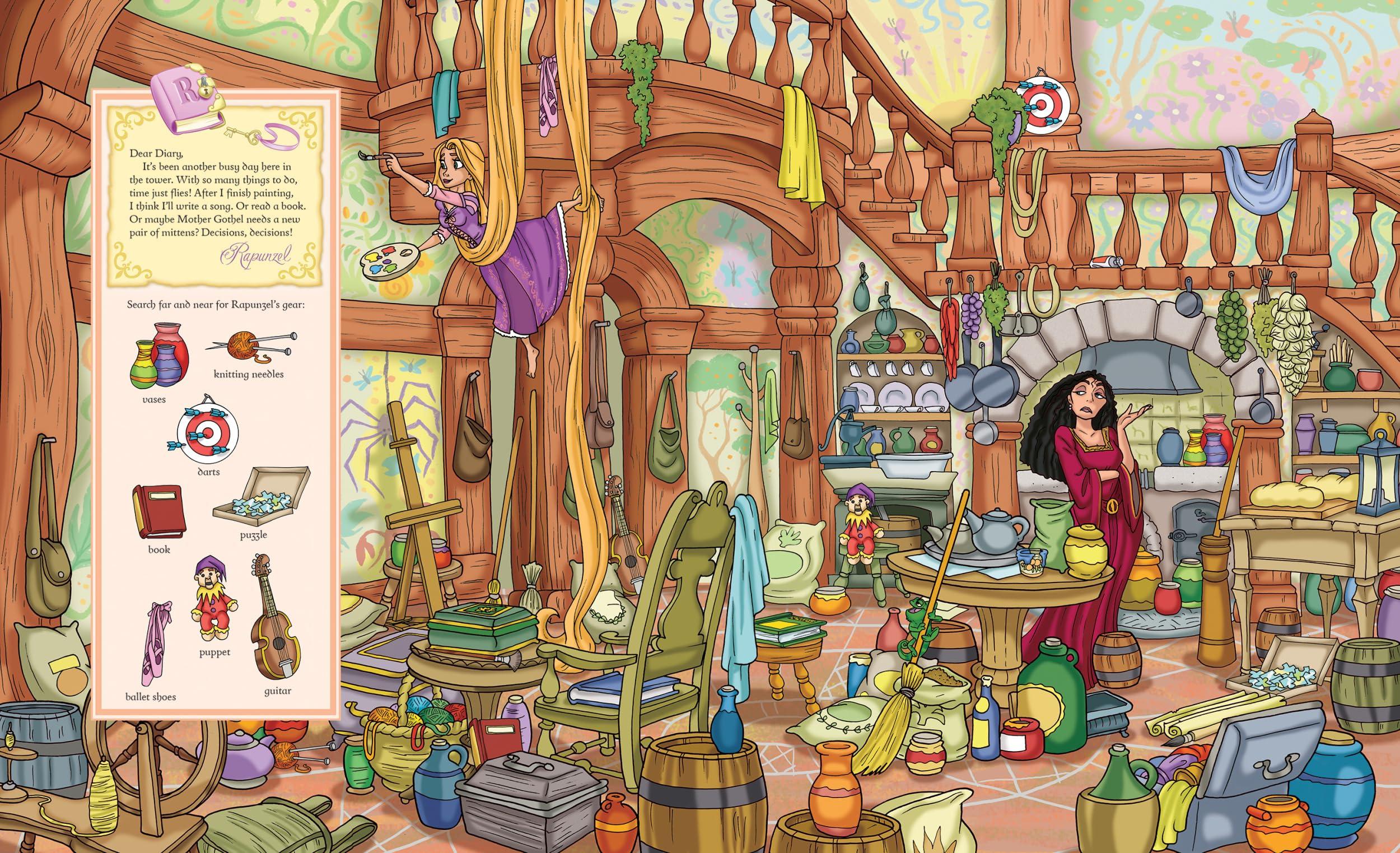 Disney Princess Cinderella, Tangled, Aladdin and More!- Look and Find Activity Book - PI Kids - Image 3