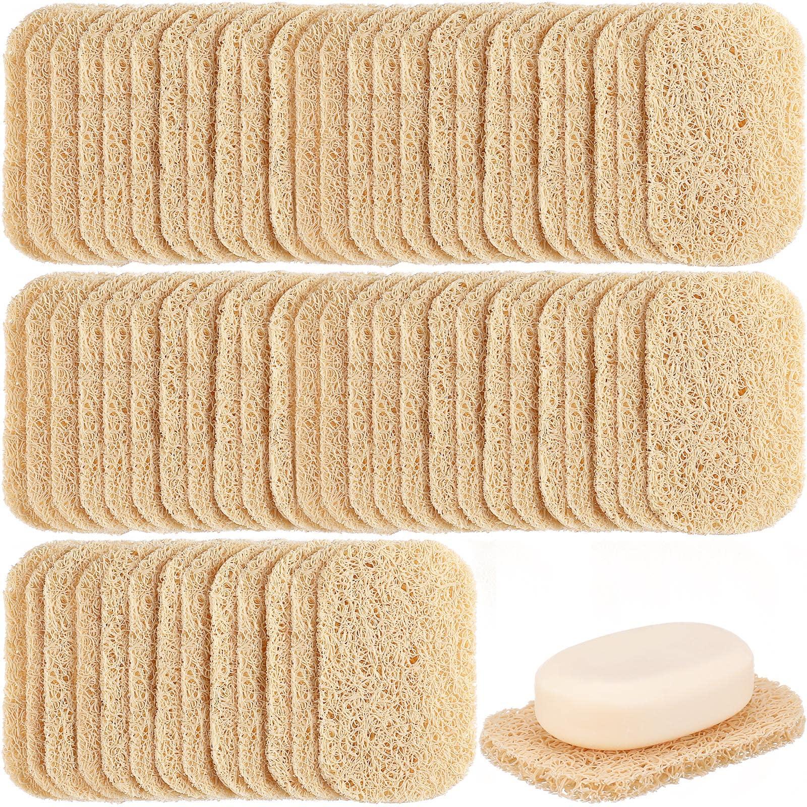 Soap Savers Pads Draining Lift Pad Bar Dish Soap Saver Holder Accessories Draining Mat for Shower Kitchen Bathroom Travel Hotel Cleaning(Beige,80 Pcs) - Image 1