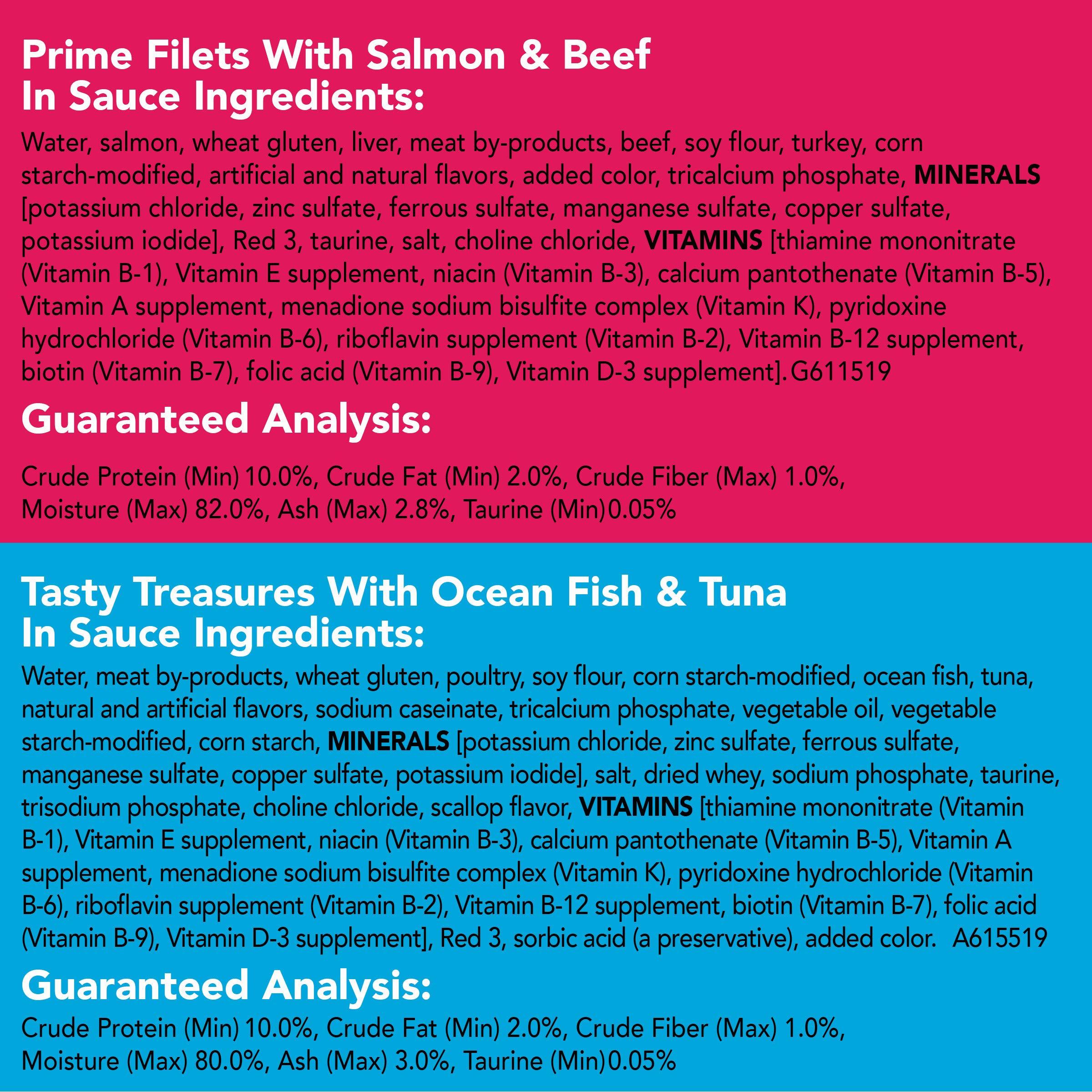 Purina Friskies Wet Cat Food Variety Pack Fish-A-Licious Extra Gravy, Prime Filets and Tasty Treasures - (Pack of 32) 5.5 oz. Cans - Image 7