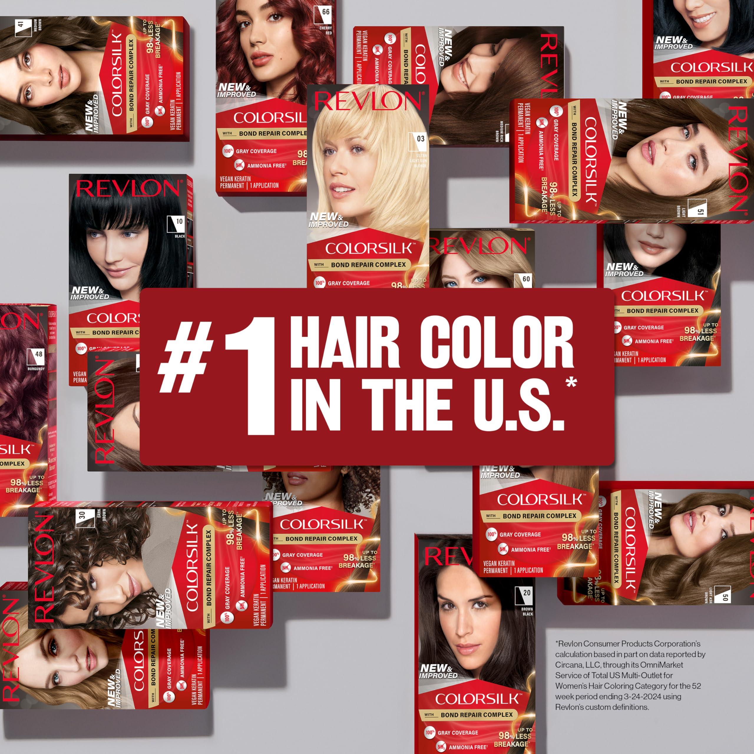 Revlon ColorSilk with Bond Repair Complex, Black Permanent Hair Color, 100% Gray Coverage, Ammonia Free Hair Dye, Vegan Keratin, 11 Soft Black (Pack of 3) - Image 11
