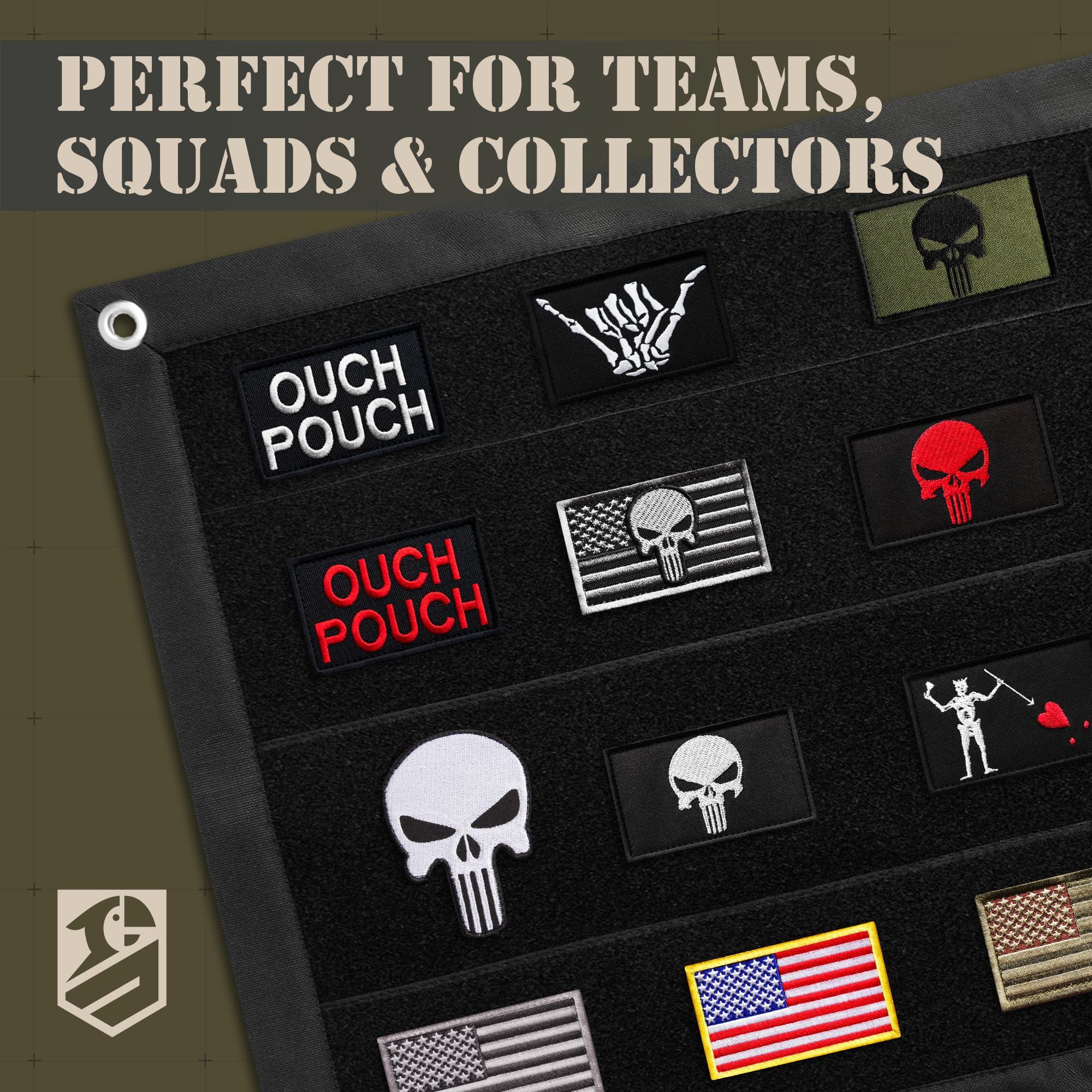 Bluyellow 2Pcs Ouch Pouch Patch, Embroidered Hook and Loop Medical EMS First Aid Patch for Backpack, Tactical Vest, Ifak Pouch, First Aid Kit Bag, Dog Vest, MOLLE, Black, 2x3 Inches - Image 5