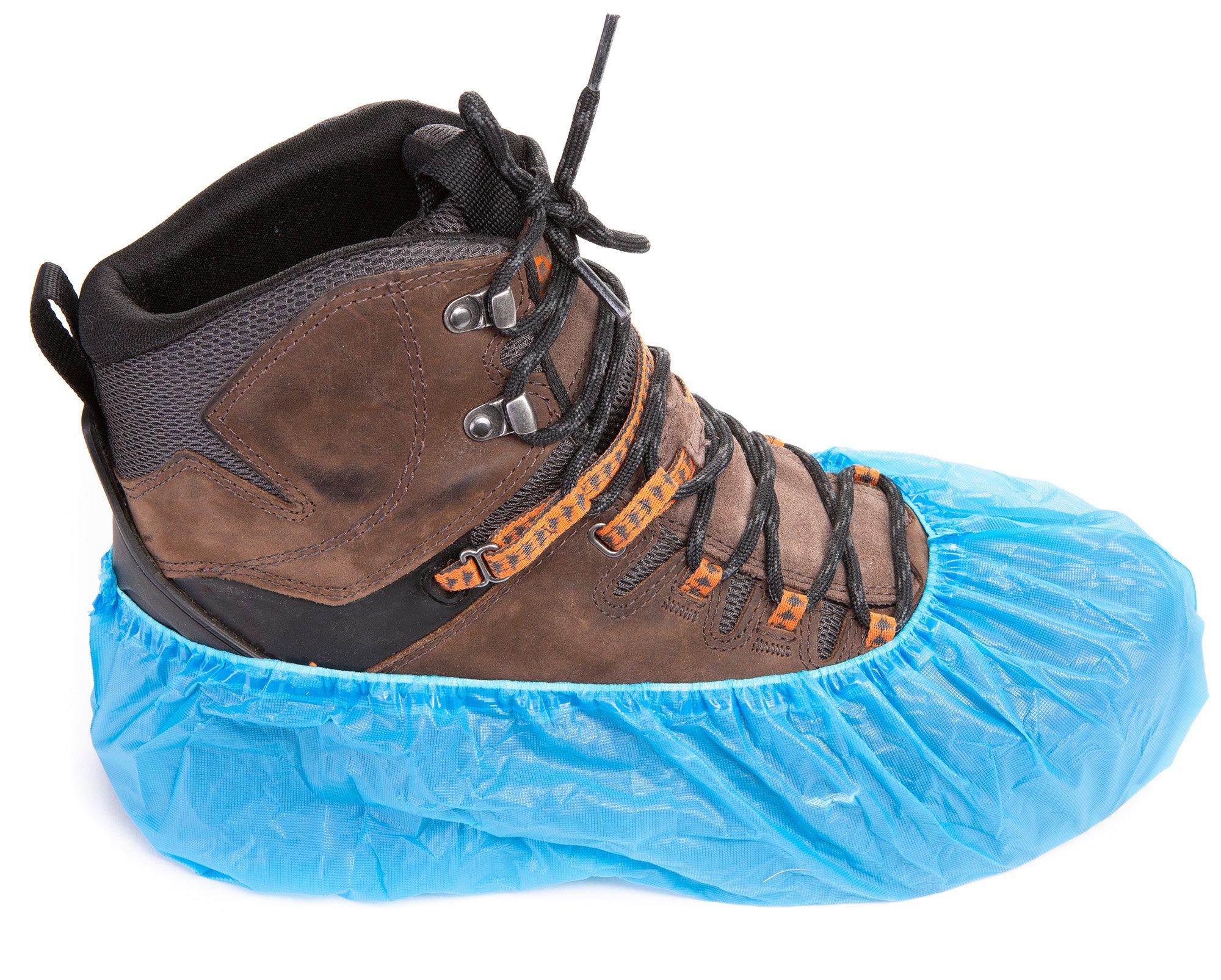 Yolju 300 Pack Disposable Shoe Covers with a Bonus Small Storage Box | Waterproof, Durable CPE Material - Image 5