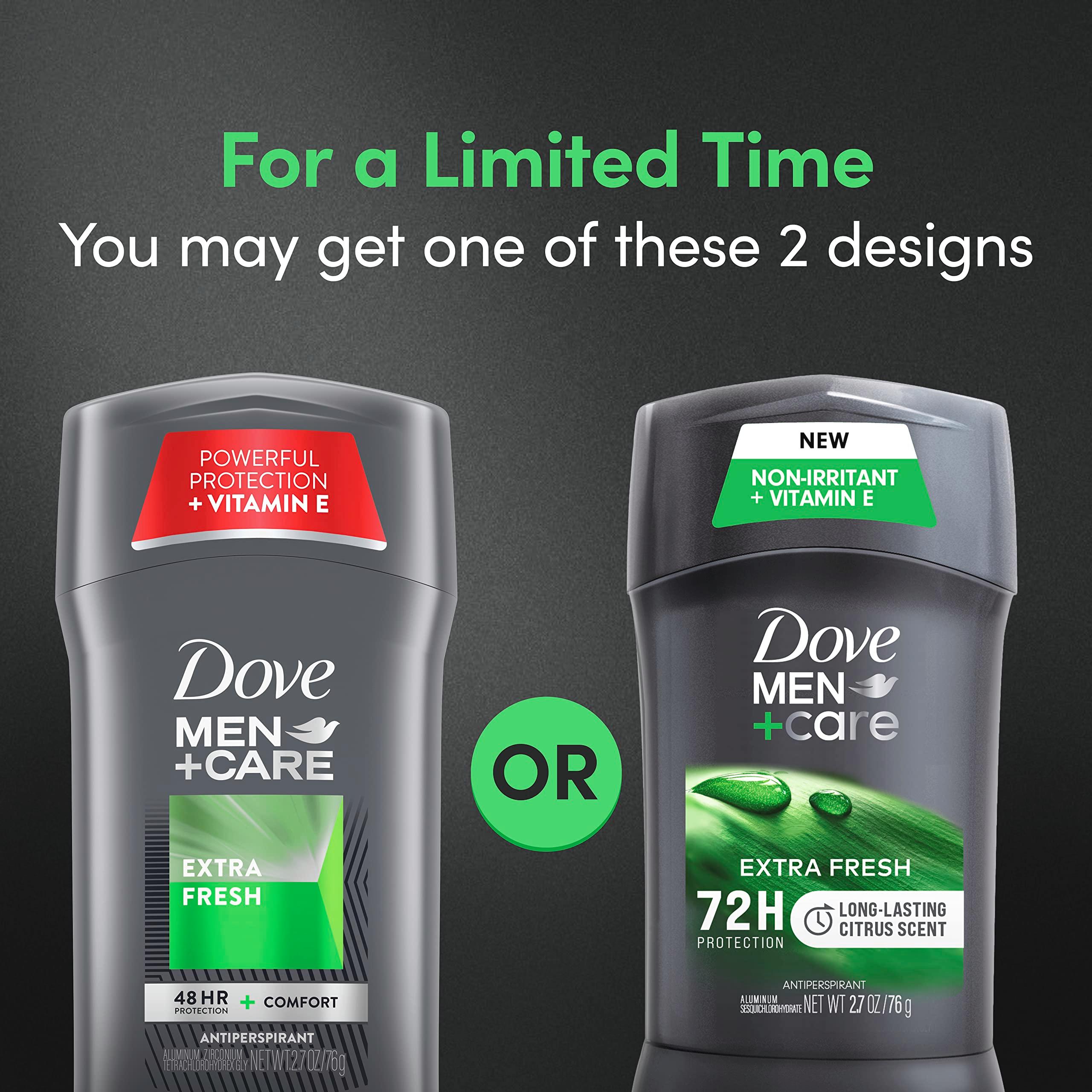 Dove Men + Care Antiperspirant Deodorant, 72hr Sweat & Odor Protection, Vitamin E, Triple Moisturizer, 4 Pack - Image 3