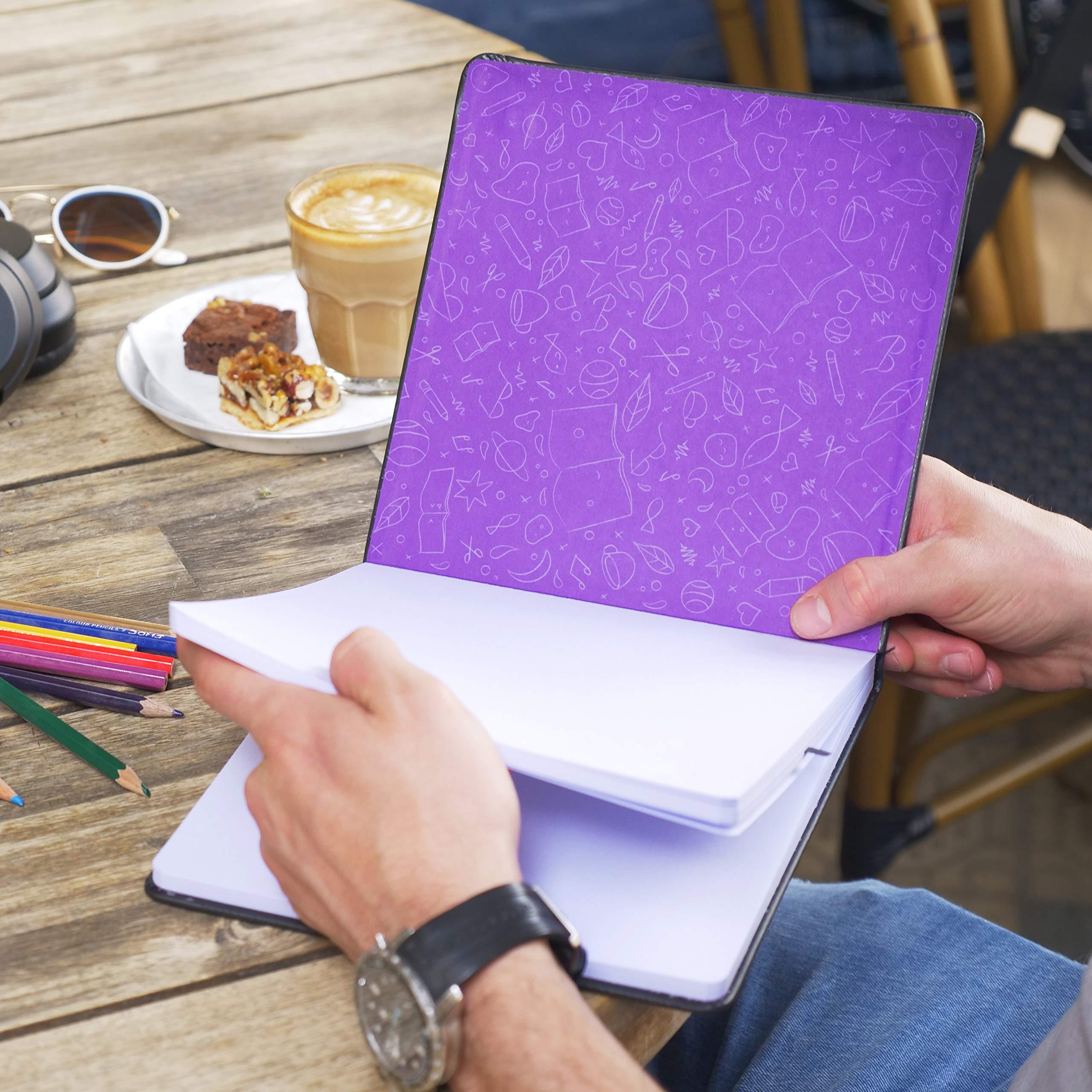 Articka Hardcover Sketchbook – 8x8 Square Sketch Journal, 120 Pages, 180GSM Thick Paper – Hard Cover Sketch Book for Drawing & Journaling – Small Sketch Book with Elastic Closure - Image 8