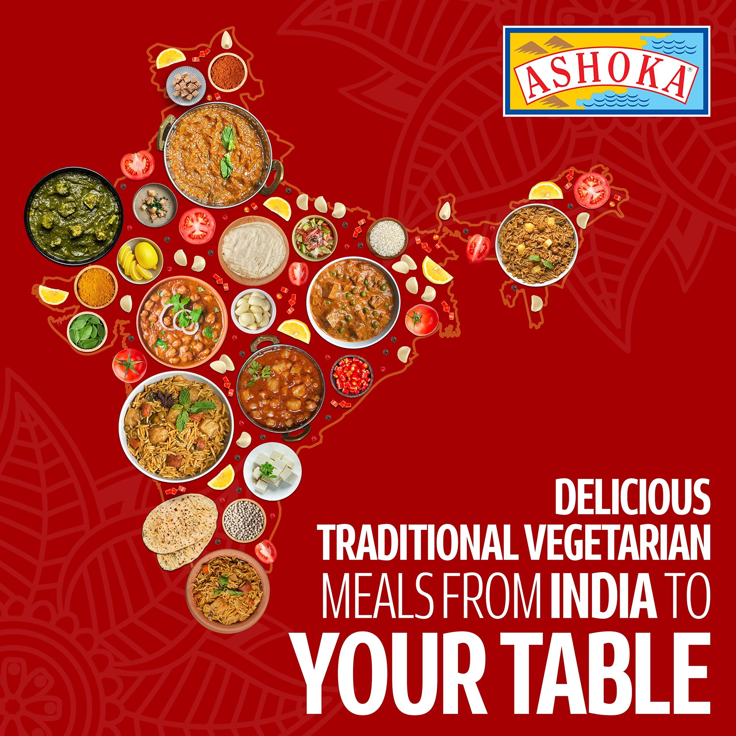 Ashoka Microwaveable Entrees 1932, Vegetarian Sampler Kit, Heat & Serve Meal Pack, Kosher Certified Variety Pack, Authentic Indian Cuisine, Instant Meals, Gluten-Free with No Preservatives, Pack of 10 - Image 6