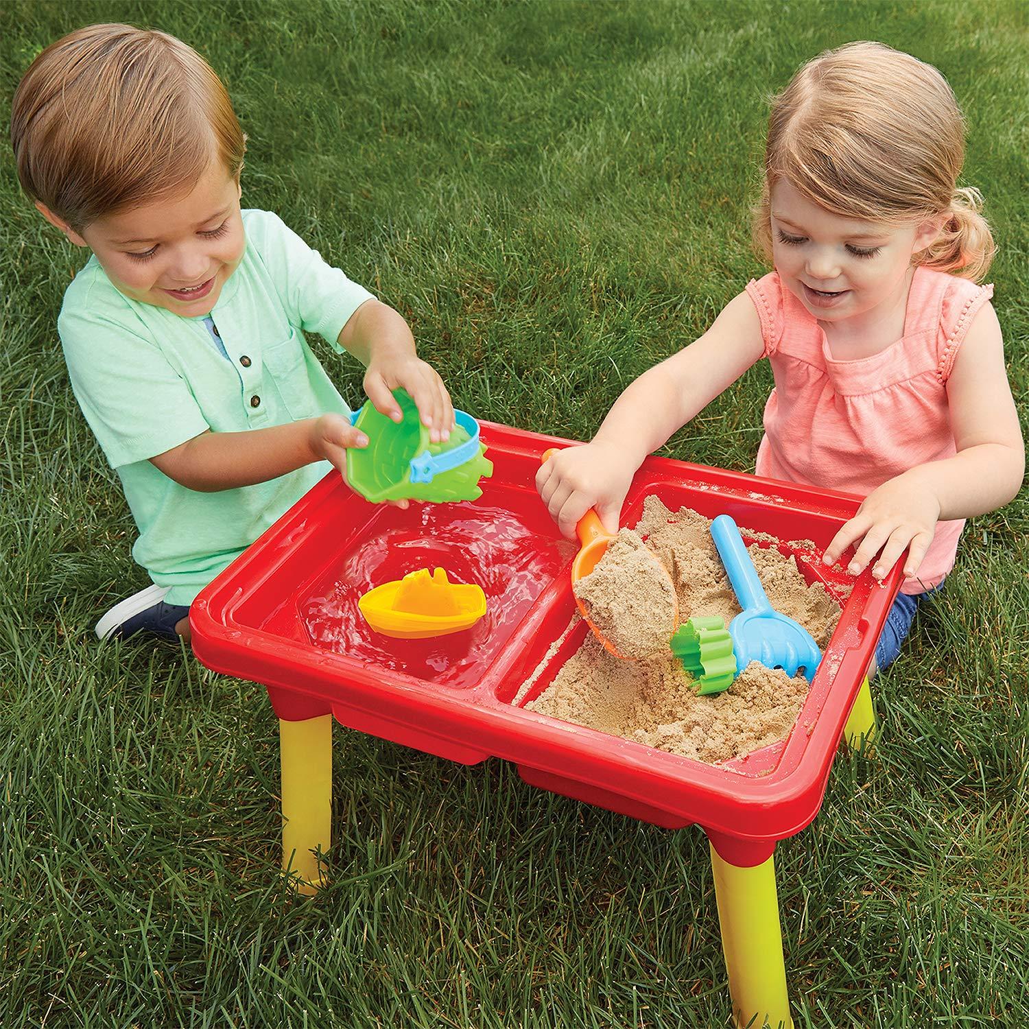 Toddler Sensory Kids Table with Lid | Sensory Bin | Kidoozie | Mega Block Compatible Lid | Indoor Outdoor Use , Red, G02521 17 x 12.5 x 11 inches - Image 2