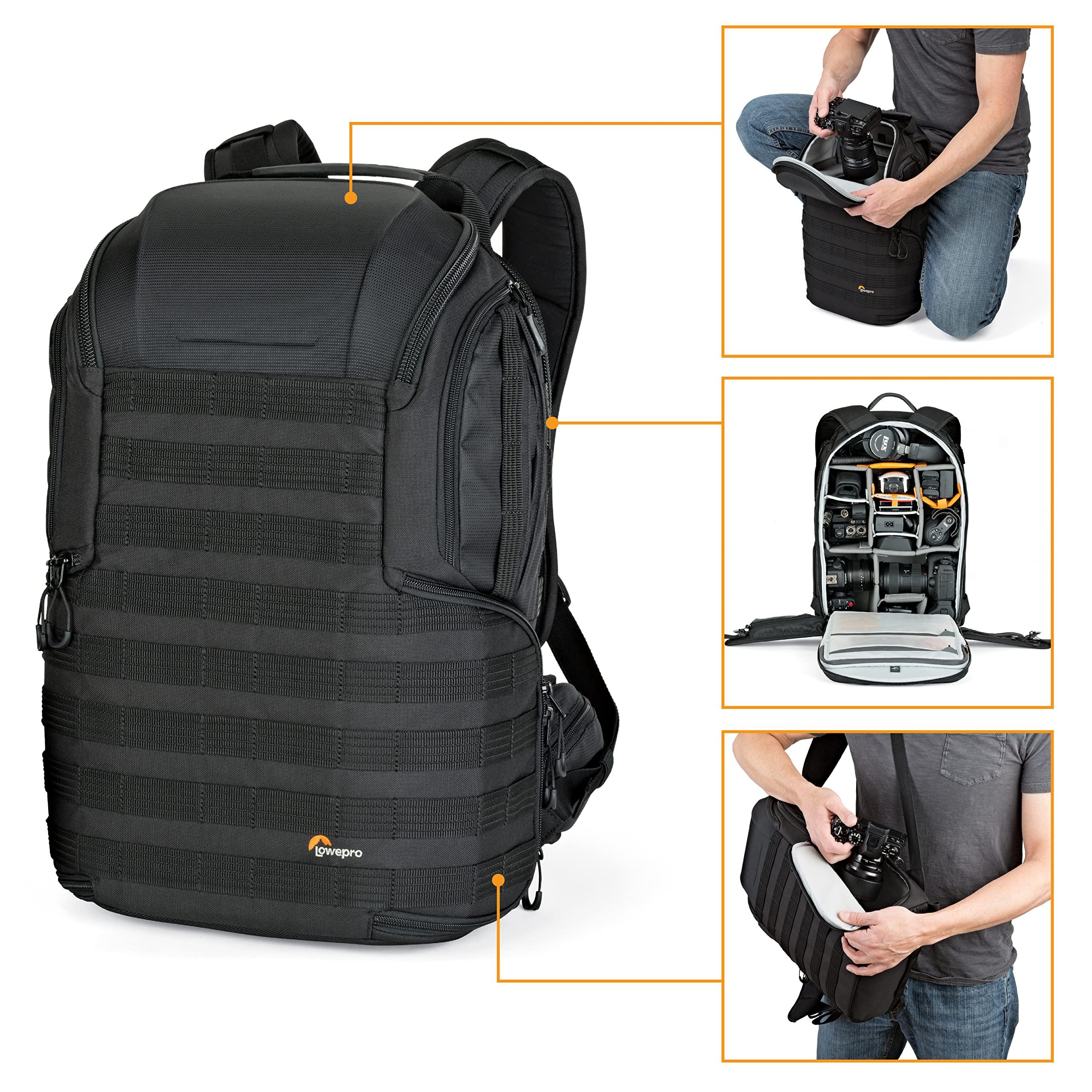 Lowepro ProTactic 450 AW II Black Pro Modular Backpack with Recycled Material, Camera Bag for Professional Use, for Laptop Up to 15", Backpack for Professional Cameras and Drones, LP37177-GRL, Black - Image 3