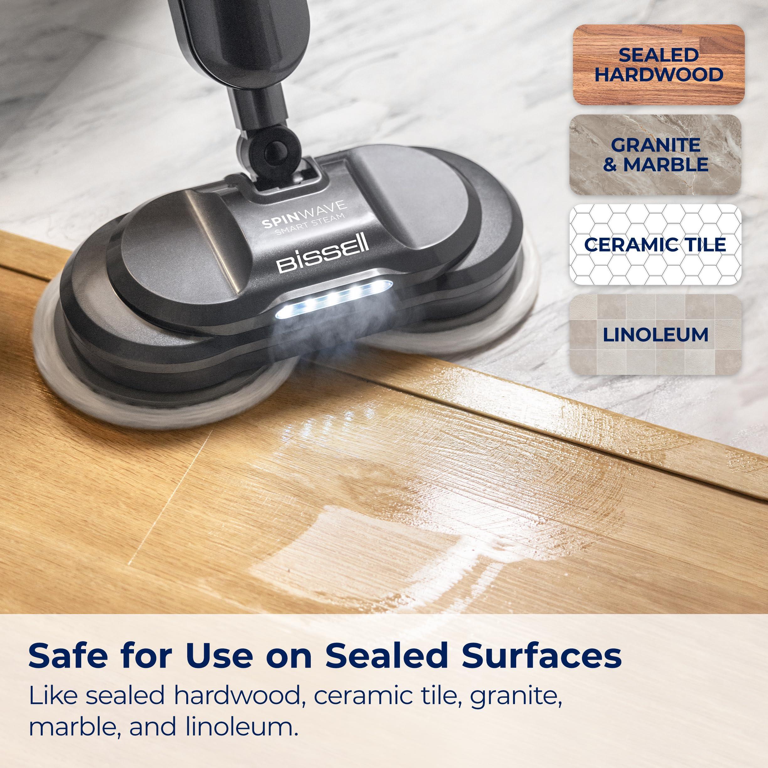 BISSELL SpinWave SmartSteam Scrubbing Steam Mop with Rotating Mop Pads - Image 6