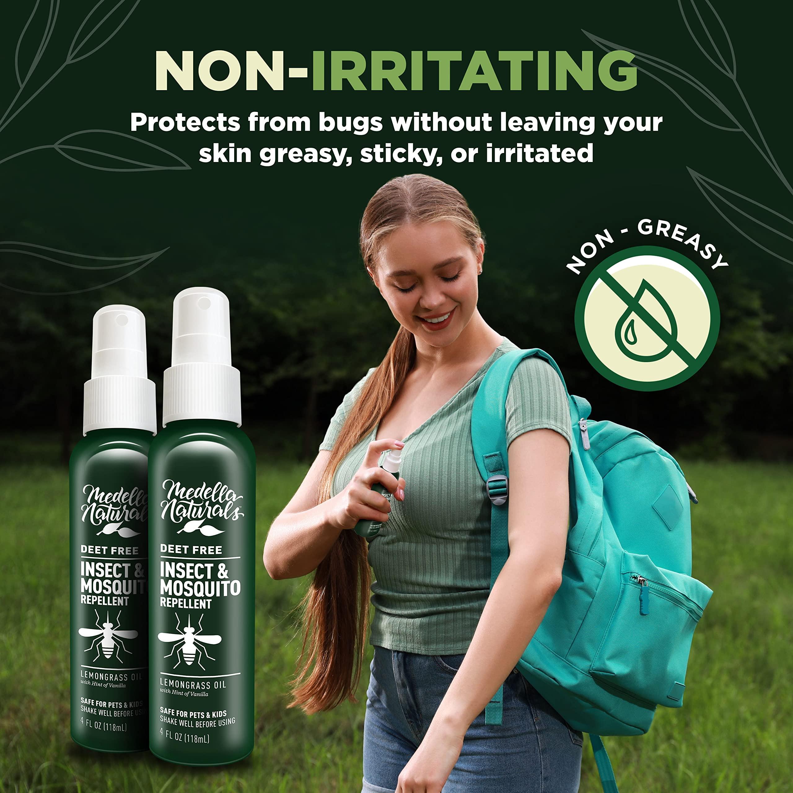 Deet-Free Insect & Mosquito Repellent Pack of 2 (4 oz) – Nice Smelling Insect Repellent with Lemongrass Oil Safe for Pets and Kids – Bug Spray Against Mosquitoes, Gnats, Black Flies, and No-See-ums - Image 5