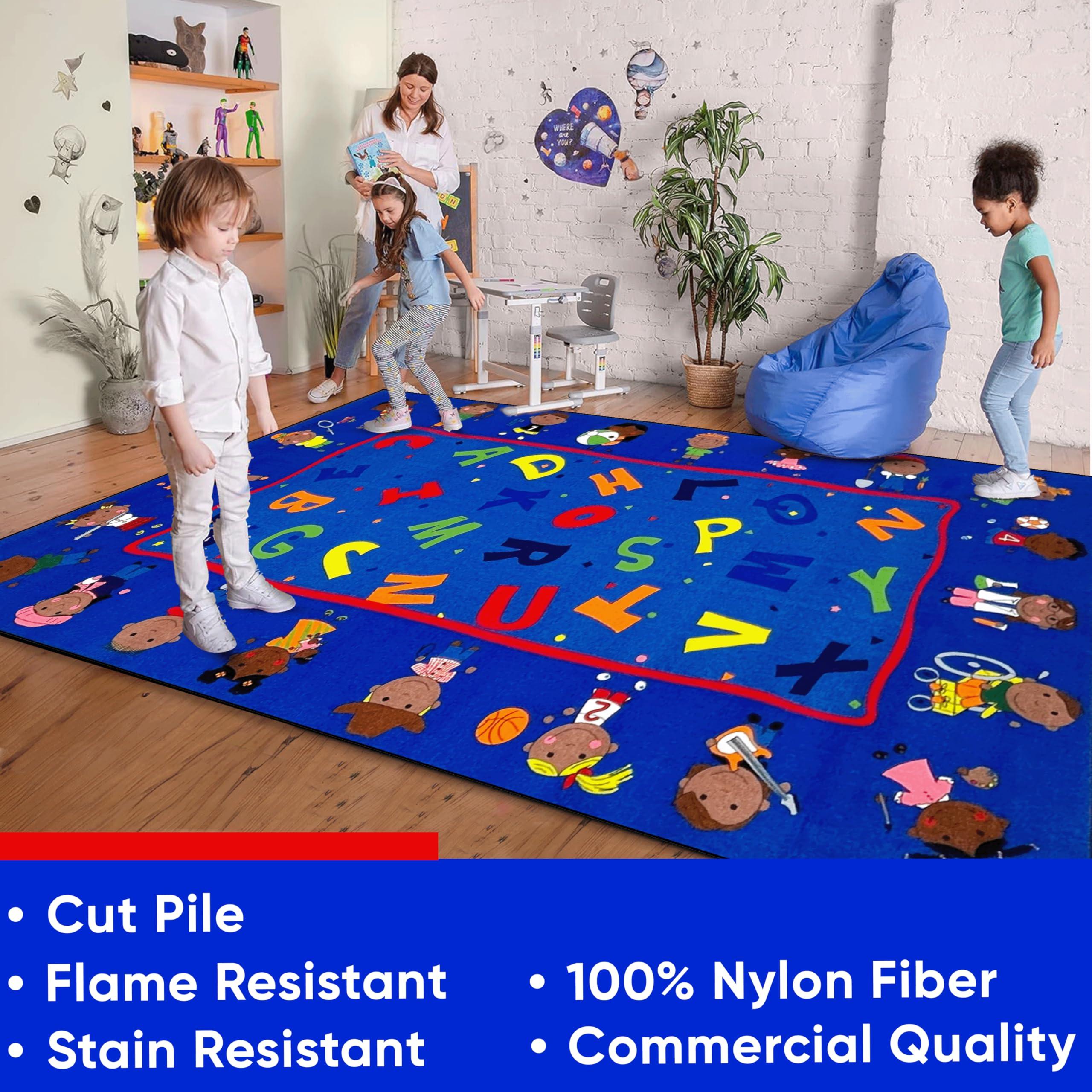 KidCarpet.com Friends Together Friendship Classroom Rug, 7'6" x 12' Rectangle - Image 5
