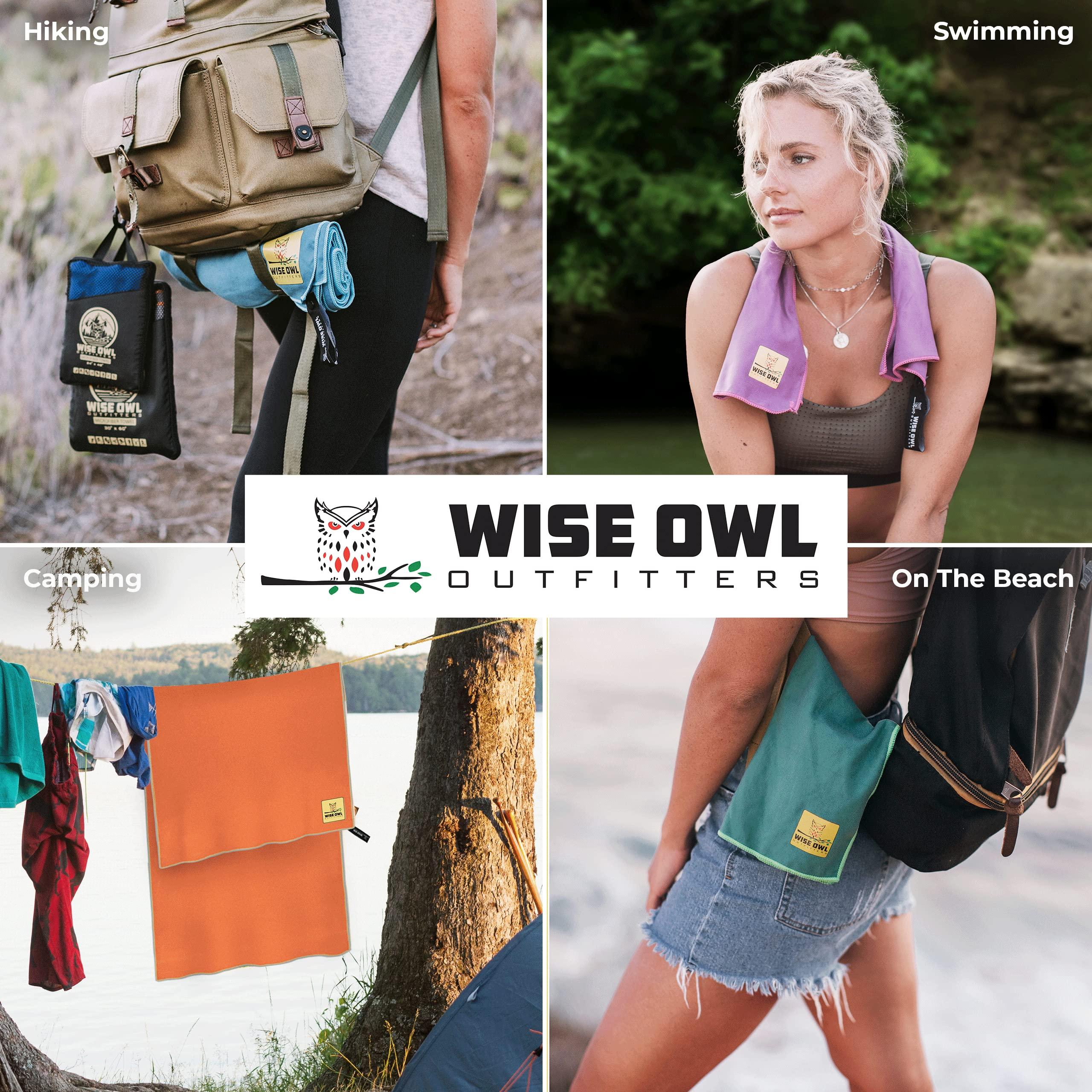 Wise Owl Outfitters Microfiber Camping Towel - Quick Dry Towel for Travel, Backpacking, Hiking, Beach, Gym & Yoga - Compact, Fast Drying & Lightweight - Image 7