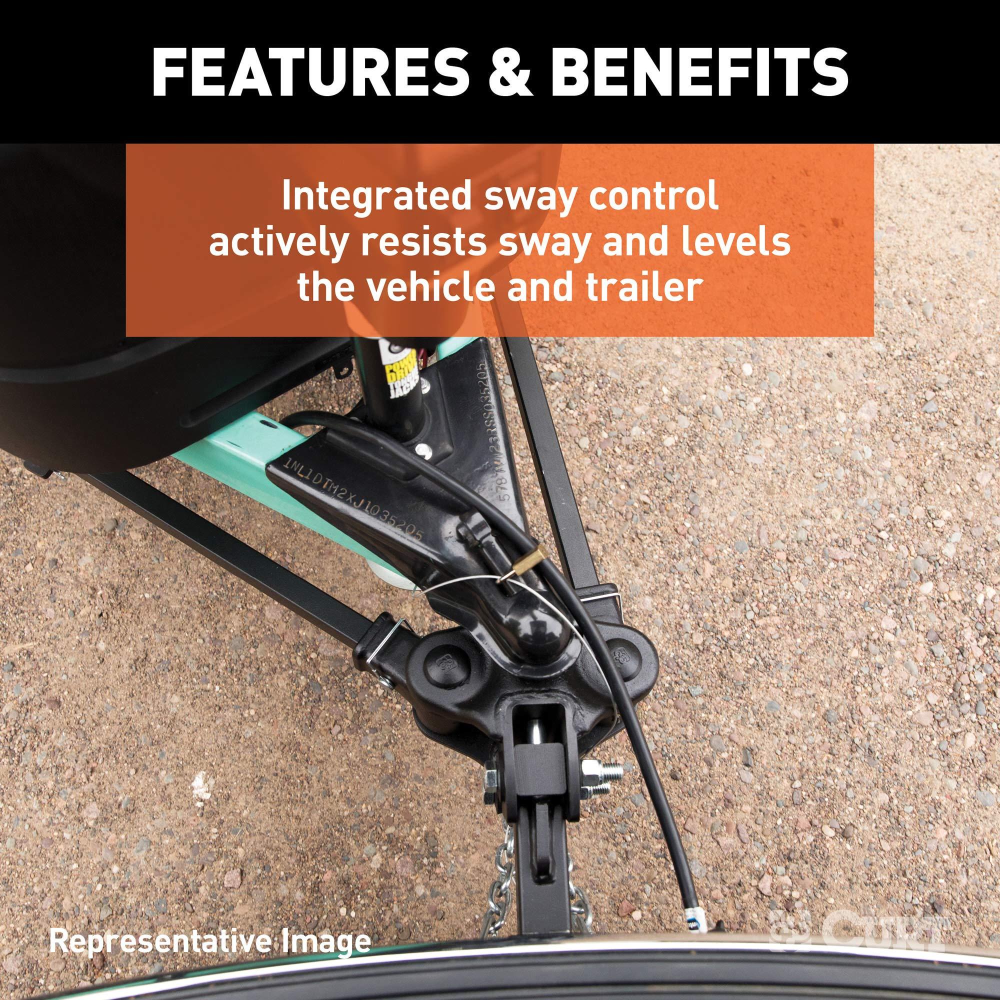 CURT 17500 TruTrack 4P Weight Distribution Hitch with 4x Sway Control, Up to 10K, 2-In Shank, 2-5/16-Inch Ball - Image 6