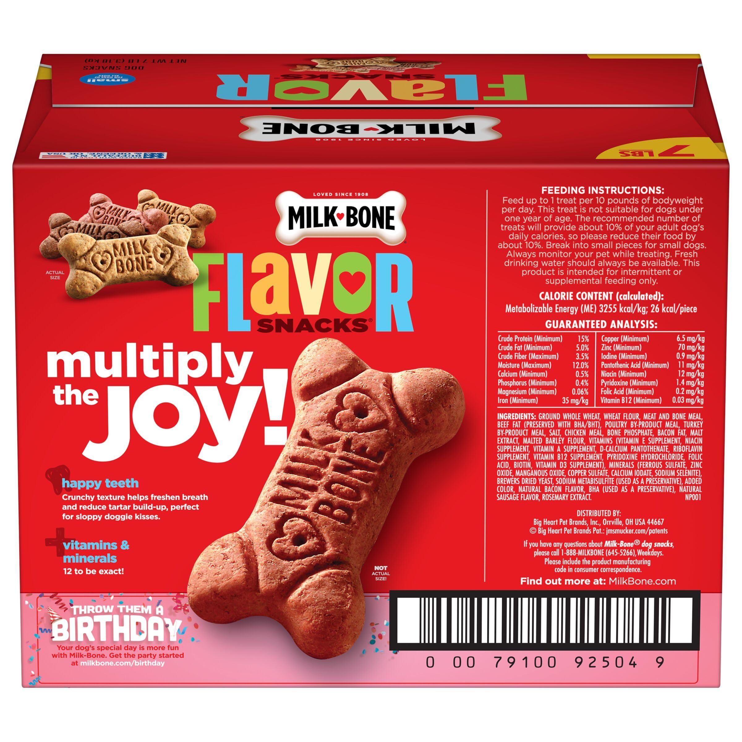 Milk-Bone Flavor Snacks Small Dog Biscuits, Flavored Crunchy Dog Treats, 7 Pound Box - Image 3